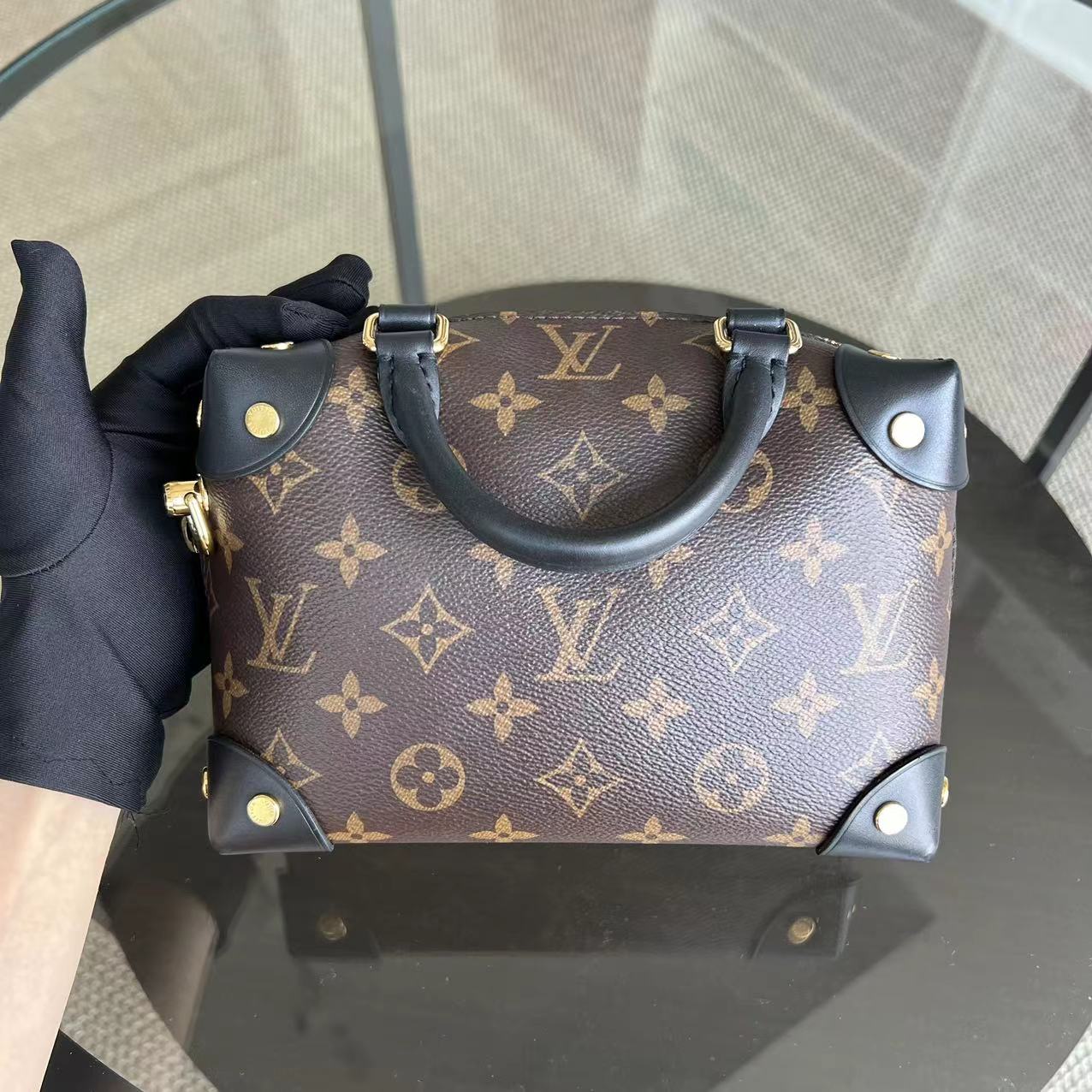 *Full Set Receipt* LV Petite Malle Souple Canvas Monogram Louis Vuitton - Luxury Evermore