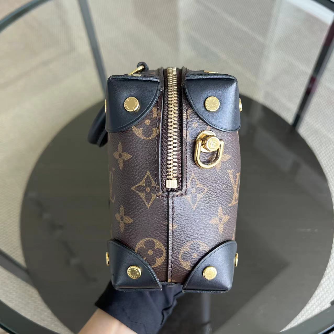 *Full Set Receipt* LV Petite Malle Souple Canvas Monogram Louis Vuitton - Luxury Evermore