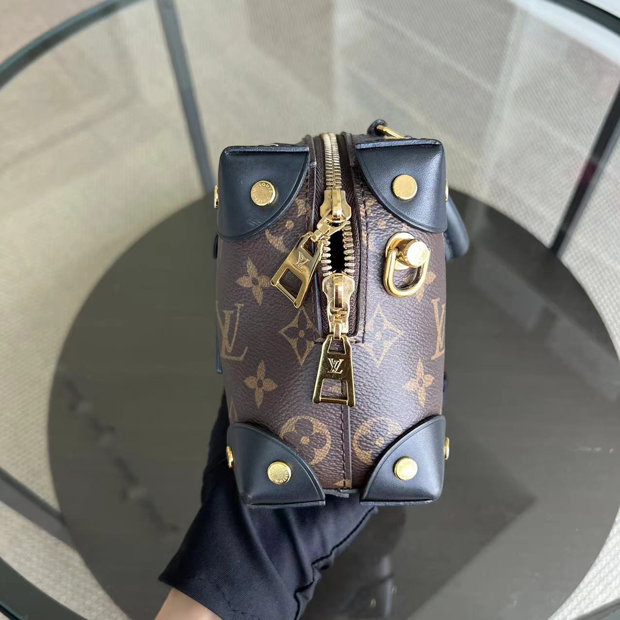 *Full Set Receipt* LV Petite Malle Souple Canvas Monogram Louis Vuitton - Luxury Evermore