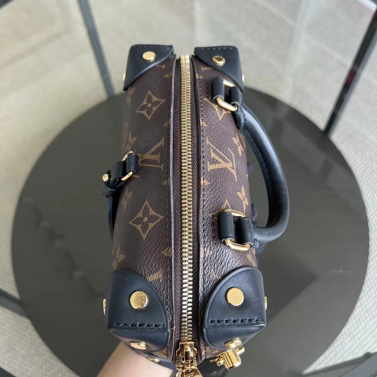 *Full Set Receipt* LV Petite Malle Souple Canvas Monogram Louis Vuitton - Luxury Evermore