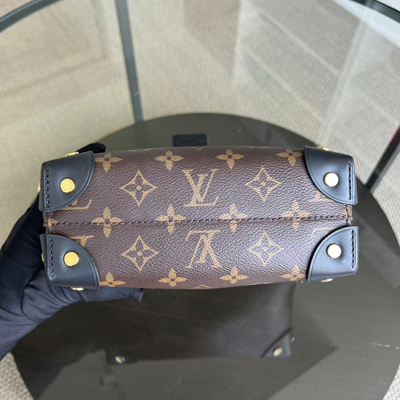 *Full Set Receipt* LV Petite Malle Souple Canvas Monogram Louis Vuitton - Luxury Evermore