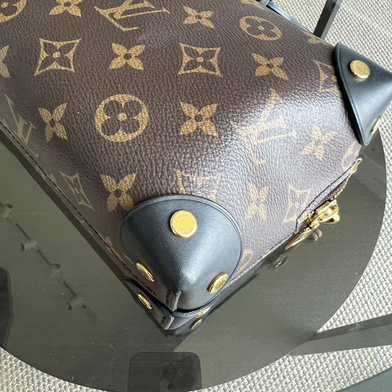 *Full Set Receipt* LV Petite Malle Souple Canvas Monogram Louis Vuitton - Luxury Evermore