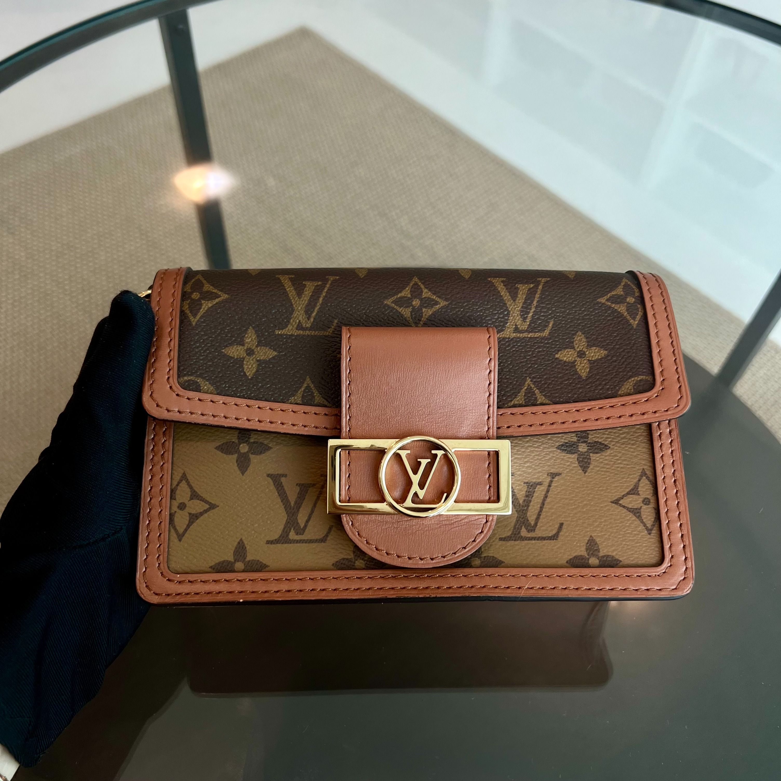 *Full Set* Louis Vuitton LV Dauphine WOC Wallet on Chain Monogram Shoulder Bag