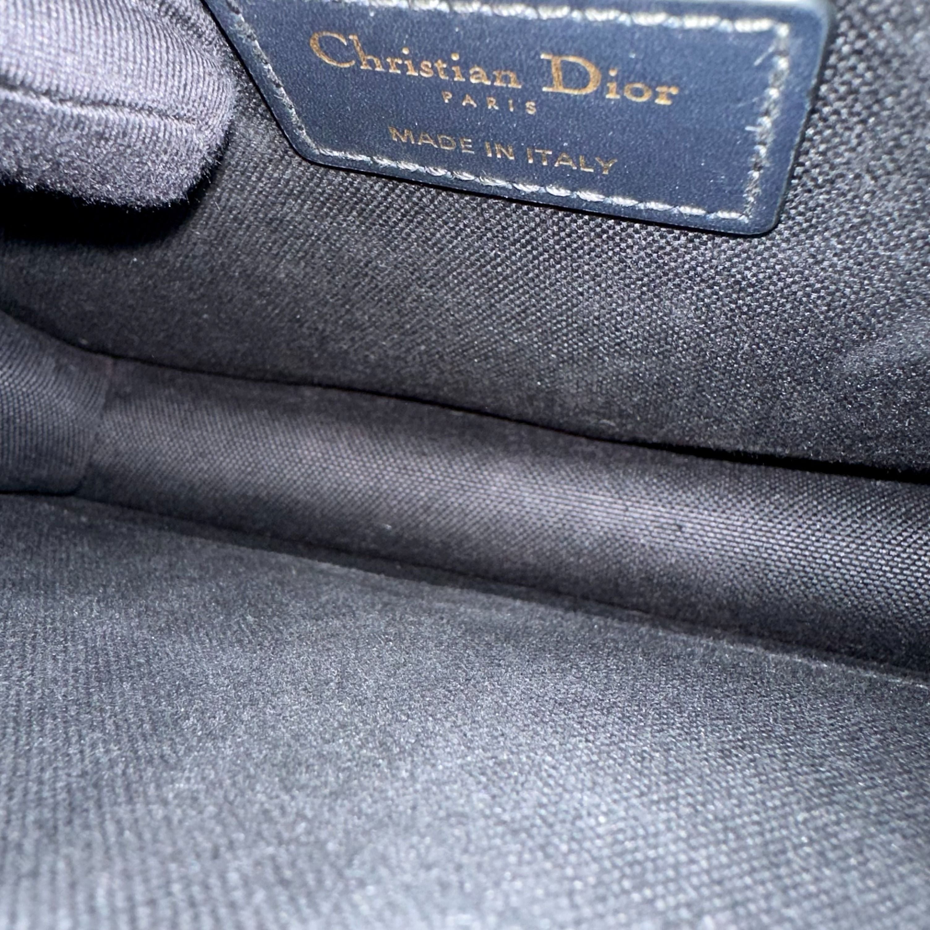 *Full Set, Receipt* Dior Montaigne 30 Oblique Canvas Blue Shoulder Bag GHW