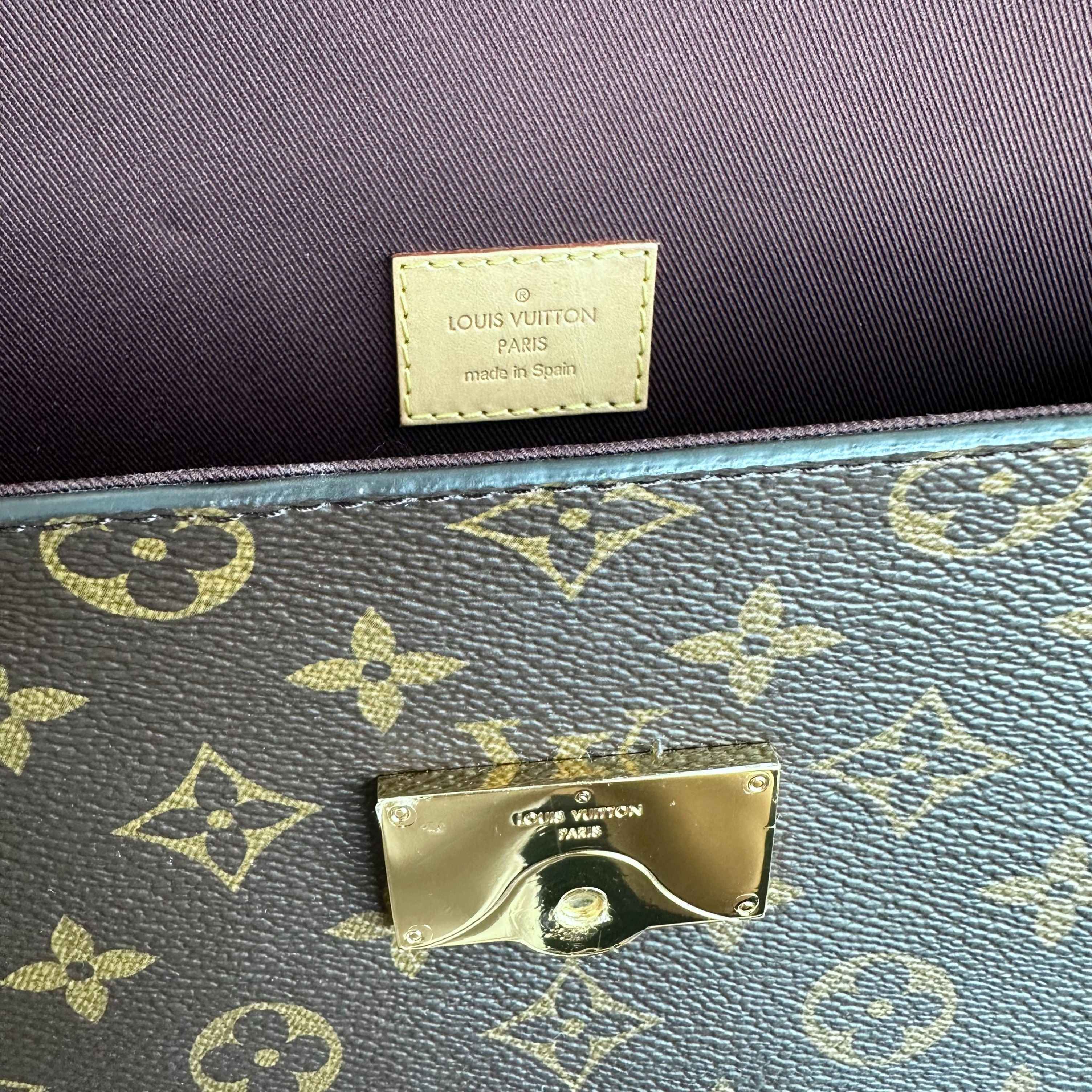 *Full Set, Receipt* Louis Vuitton Cluny MM Monogram Blue Glacial Bag