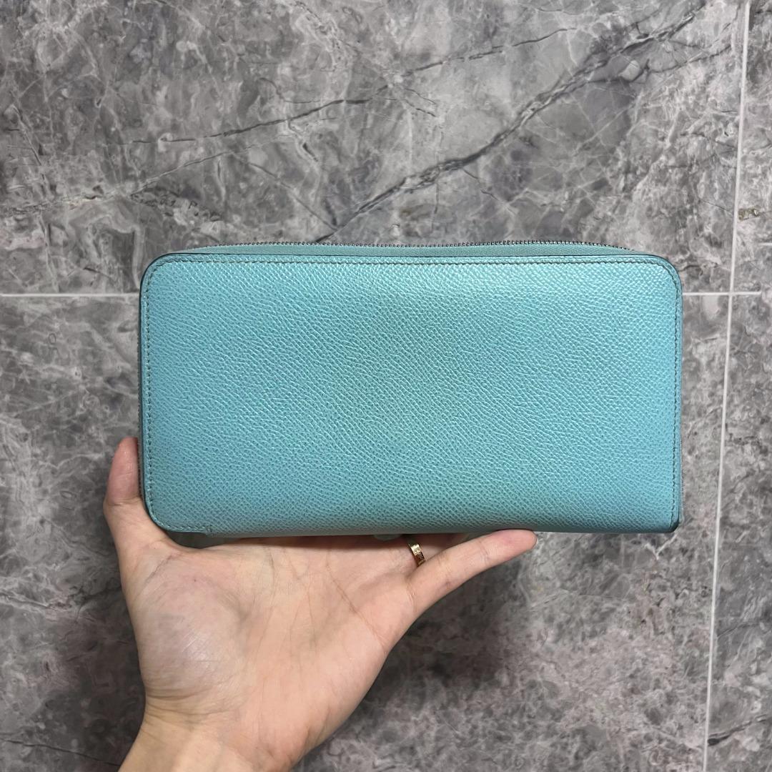 Hermes Wallet Epsom Leather Babe Blue - Luxury Evermore