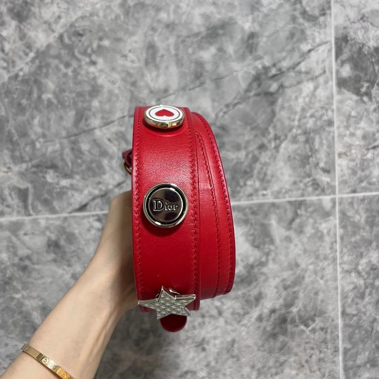 Lady Dior Small My ABC Dior Red Lambskin Gold Hardware - Luxury Evermore