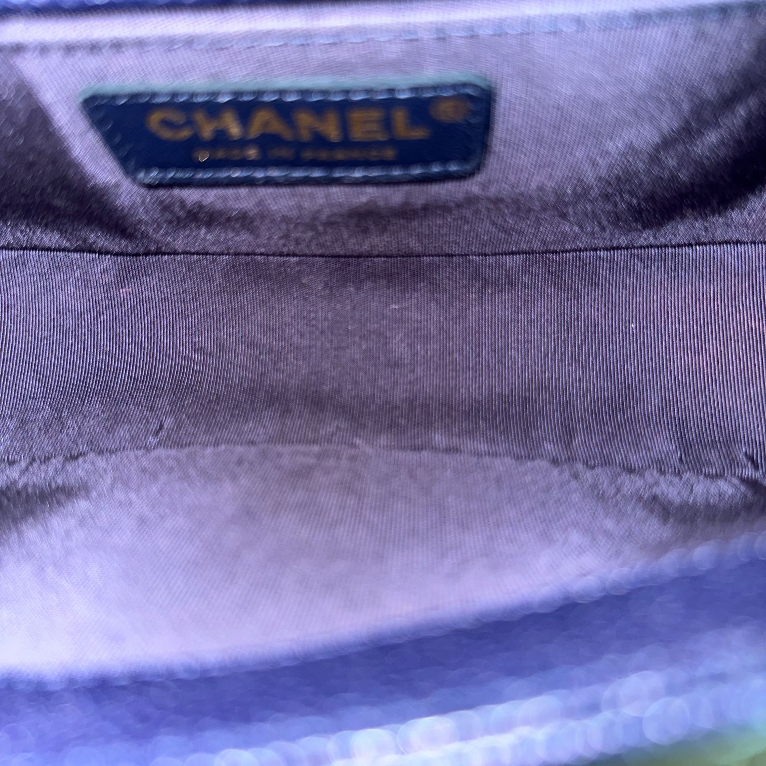 *Like New* Chanel Caviar Boy Small 20CM Chevron Grained Calfskin Leboy Dark Blue GHW No 24 - Luxury Evermore