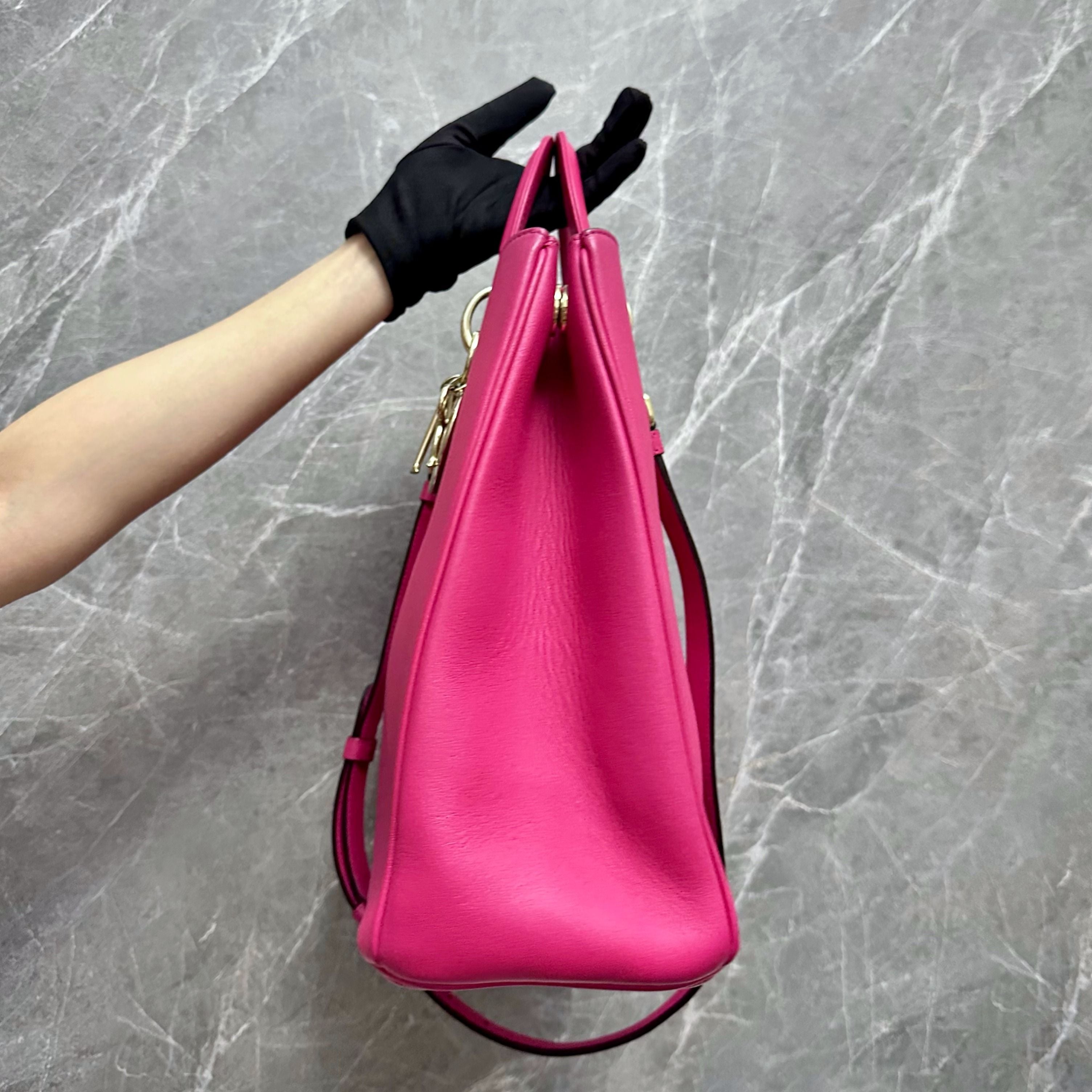 *Like new* Dior Diorissmo Lady Large Calfskin Pink Fuchsia GHW - Luxury Evermore