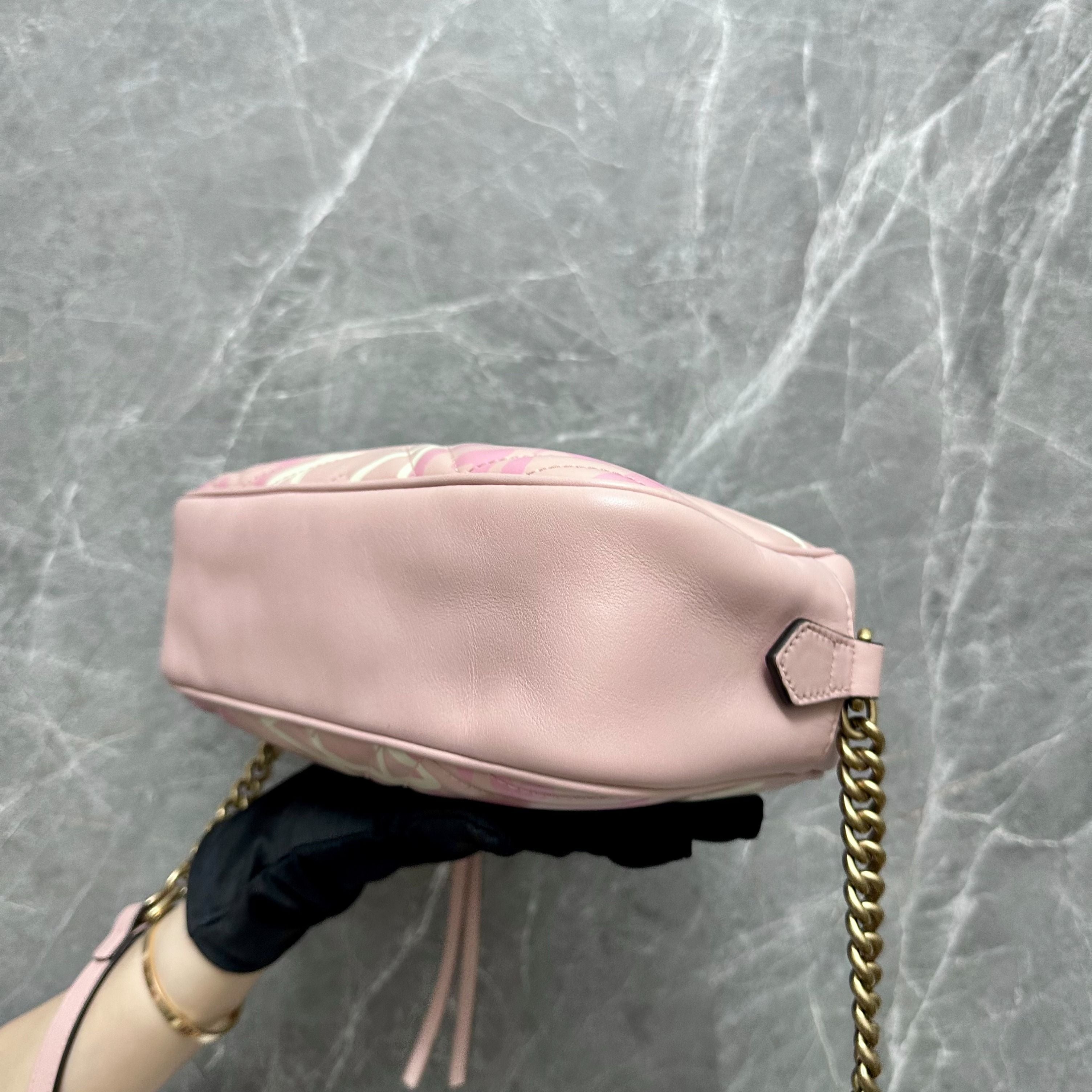 *Like New* Gucci Ghost Marmont Pink Crossbody Bag - Luxury Evermore