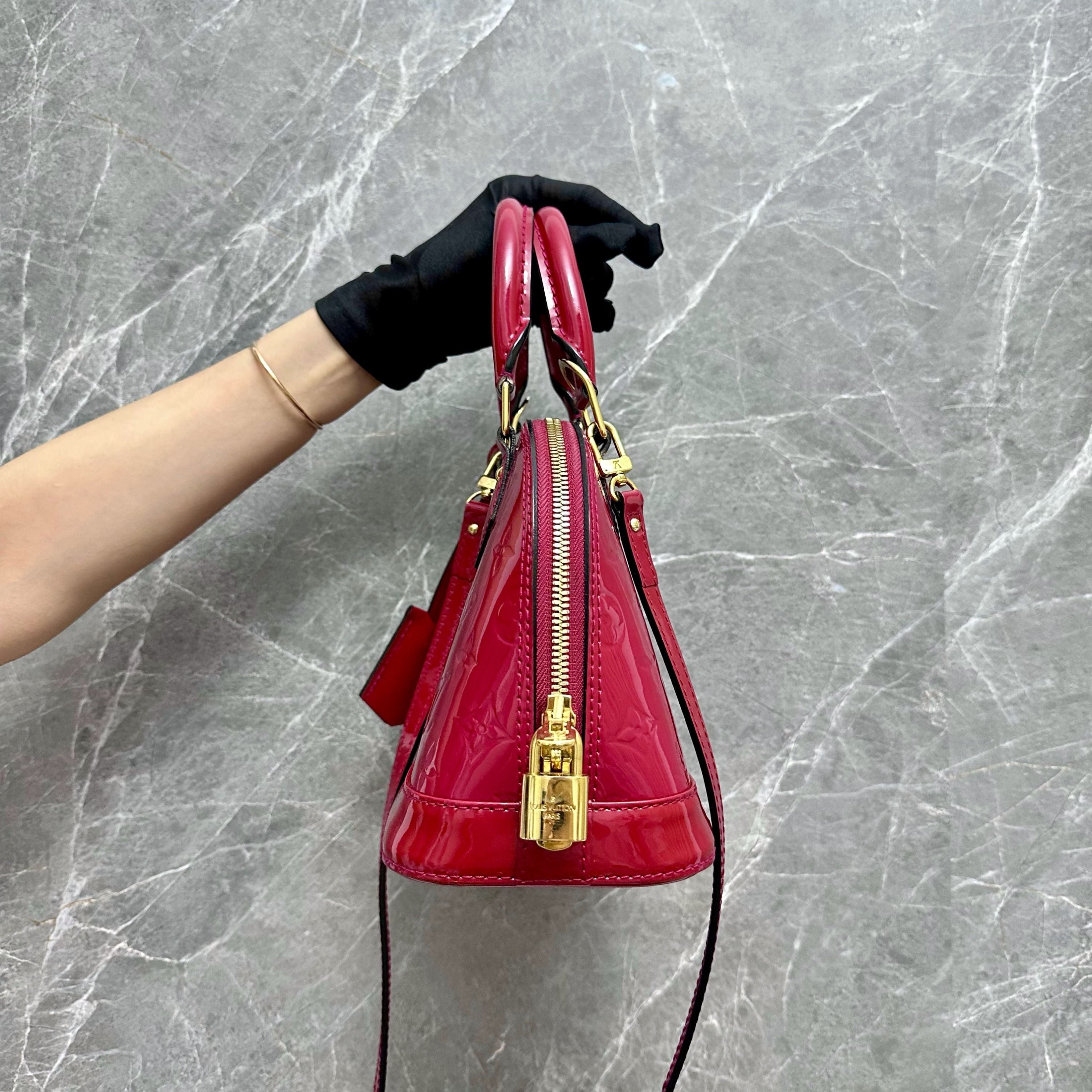 *Like New* LV Alma BB Vernis Red GHW - Luxury Evermore