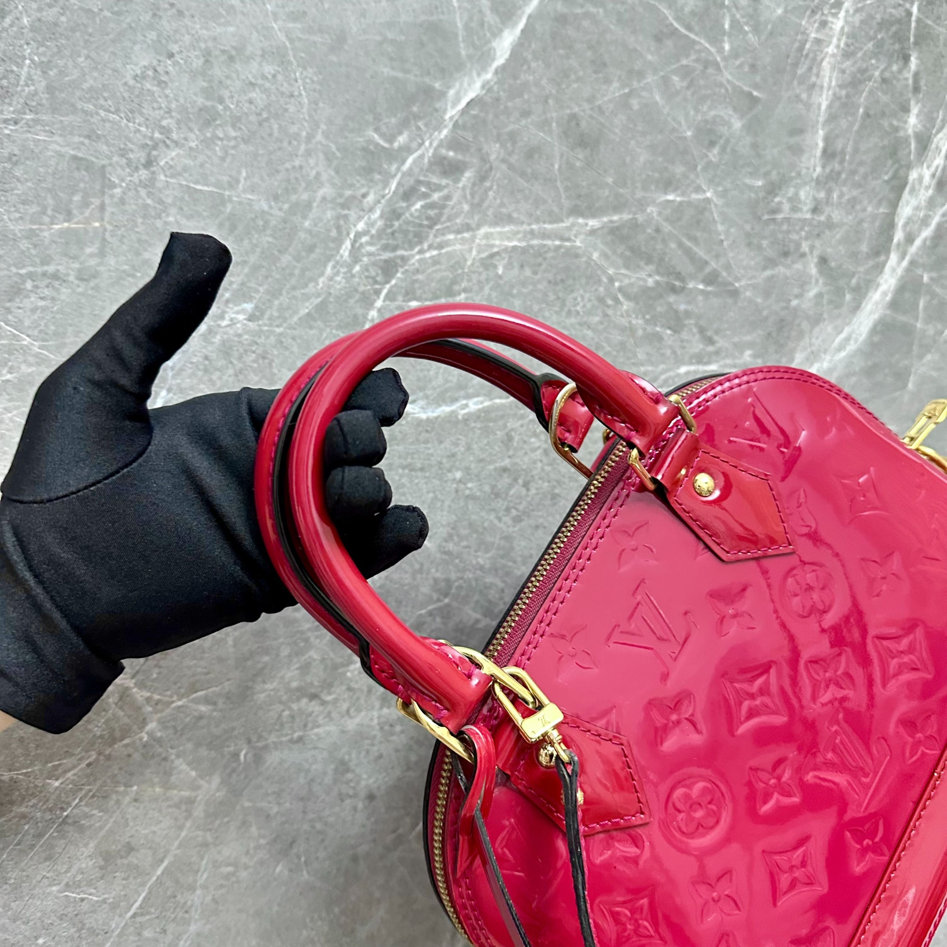 *Like New* LV Alma BB Vernis Red GHW - Luxury Evermore