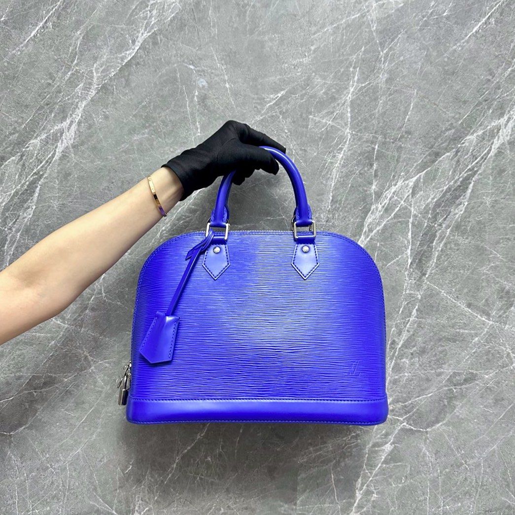 *Like New* LV Alma PM EPI Leather Blue SHW - Luxury Evermore