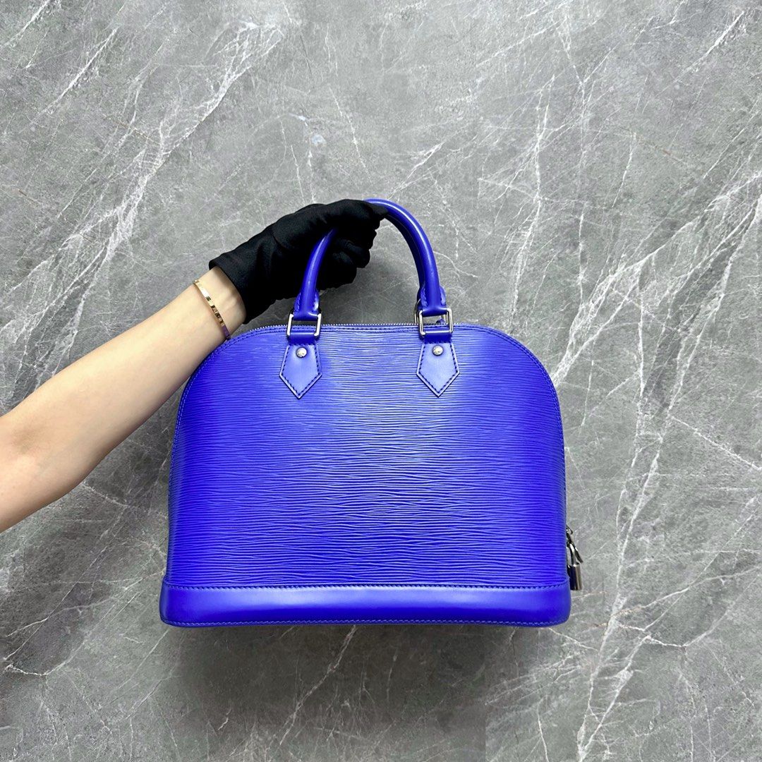 *Like New* LV Alma PM EPI Leather Blue SHW - Luxury Evermore