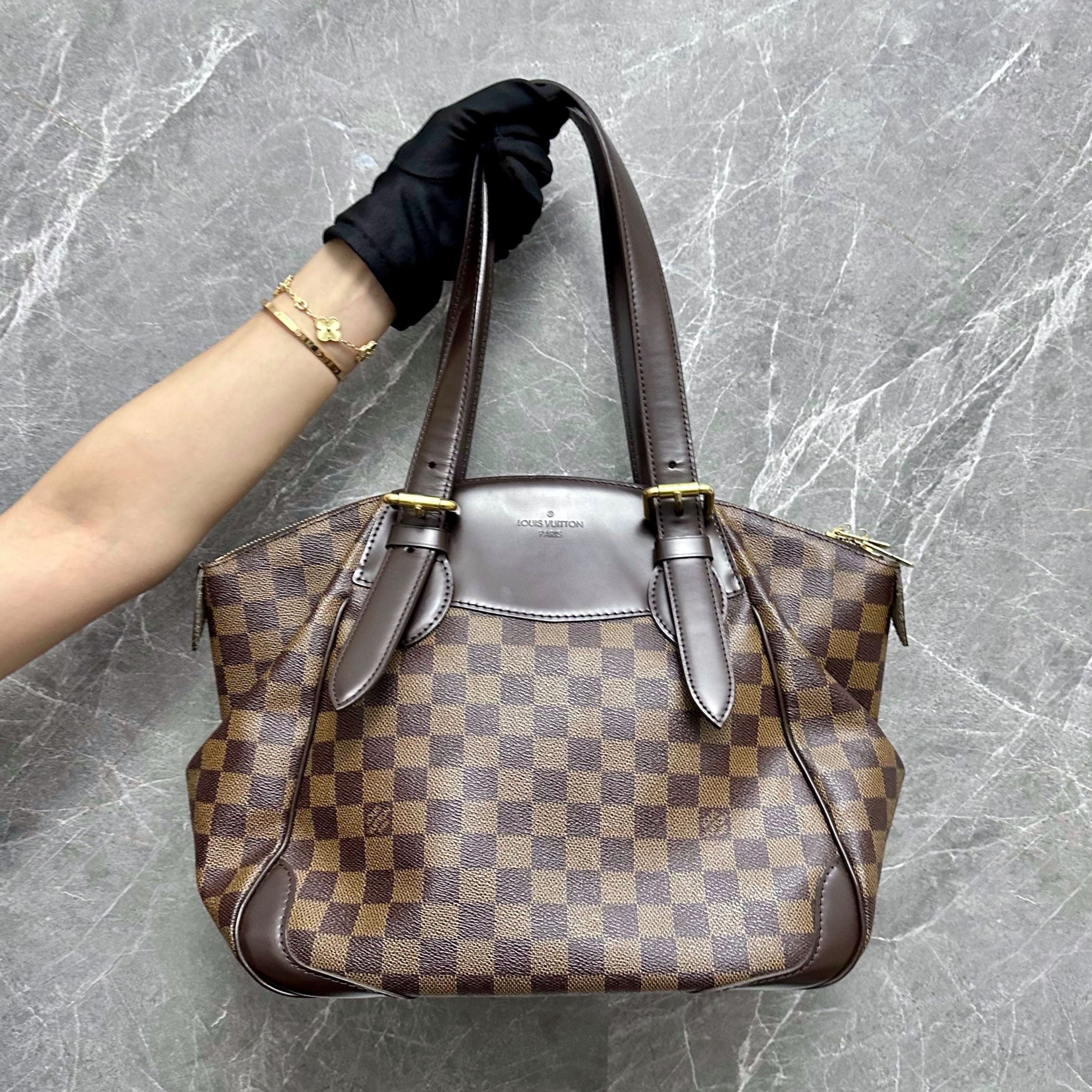 *Like New* LV Verona MM Damiar Ebene Shoulder Bag Louis Vuitton - Luxury Evermore