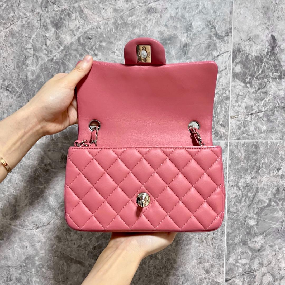 LNIB Chanel Mini Rectangular Classic Flap Sakura Pink No 28 - Luxury Evermore