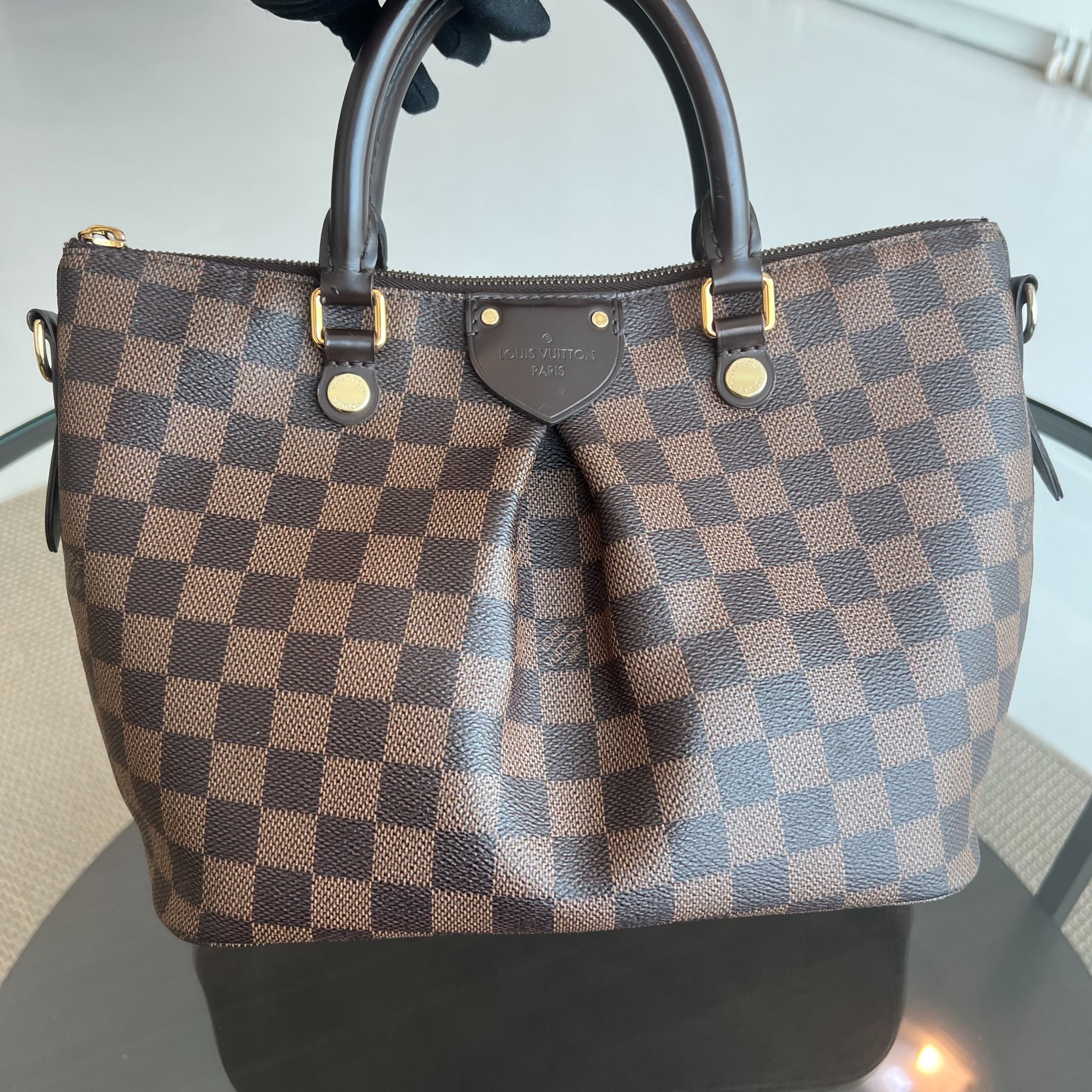 LOUIS VUITTON LV Damier Sienna MM 2WAY Hand Bag Damier Canvas Brown - Luxury Evermore