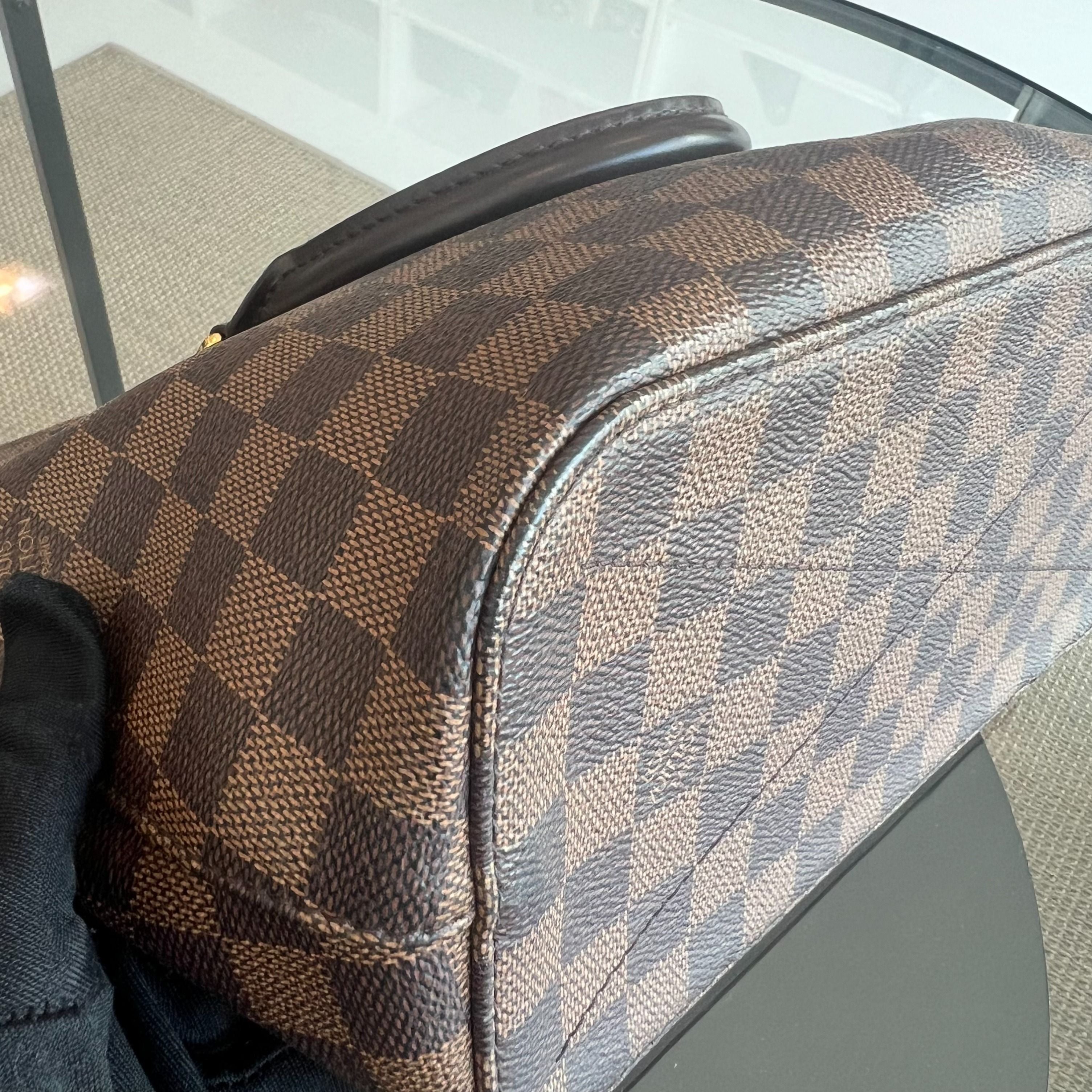 LOUIS VUITTON LV Damier Sienna MM 2WAY Hand Bag Damier Canvas Brown - Luxury Evermore