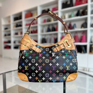 Louis Vuitton LV Greta Multicolor Vintage Black Shoulder Bag - Luxury Evermore