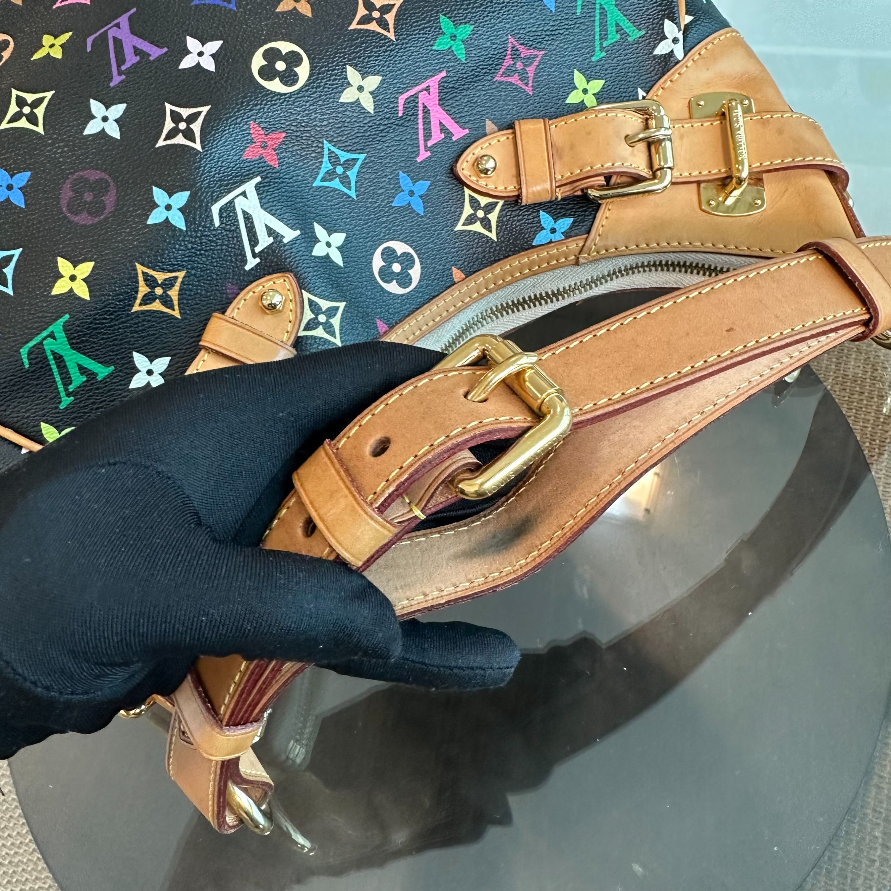Louis Vuitton LV Greta Multicolor Vintage Black Shoulder Bag - Luxury Evermore