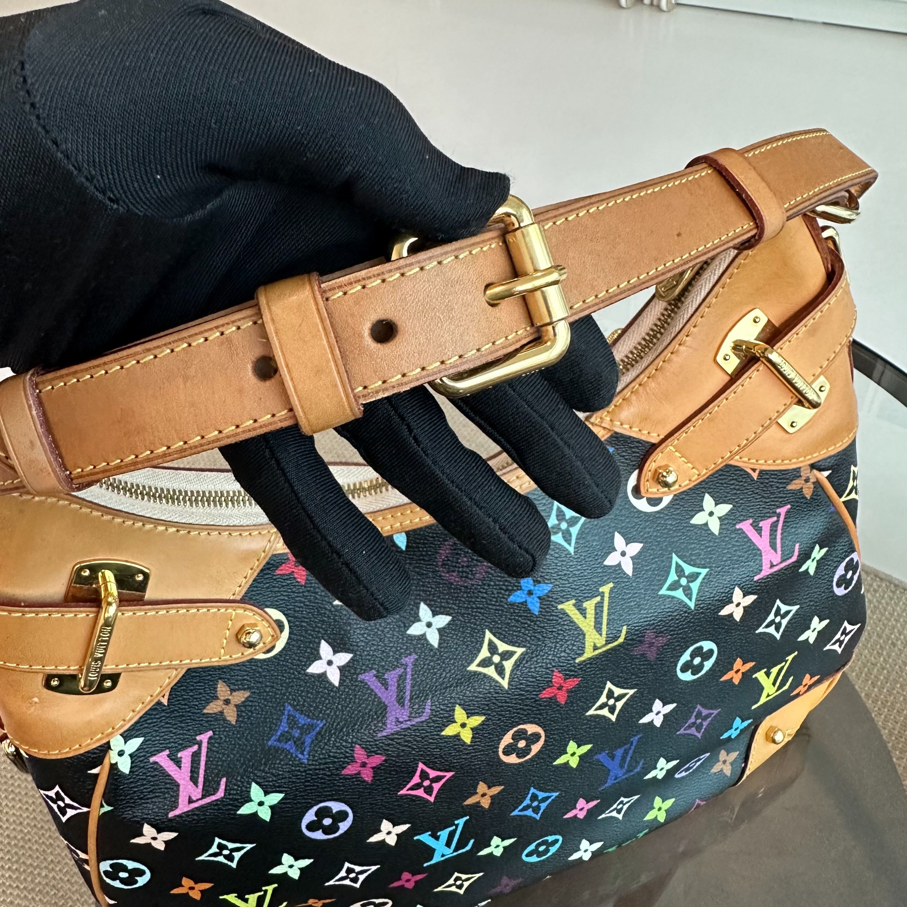 Louis Vuitton LV Greta Multicolor Vintage Black Shoulder Bag - Luxury Evermore