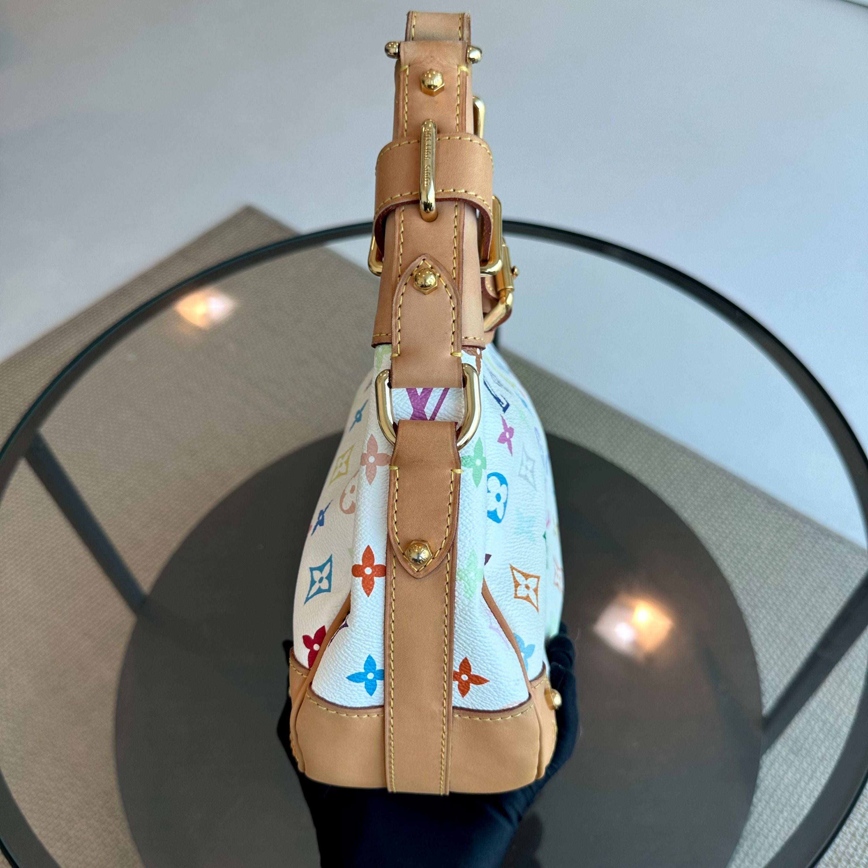 Louis Vuitton LV Greta Multicolor Vintage White Monogram - Luxury Evermore