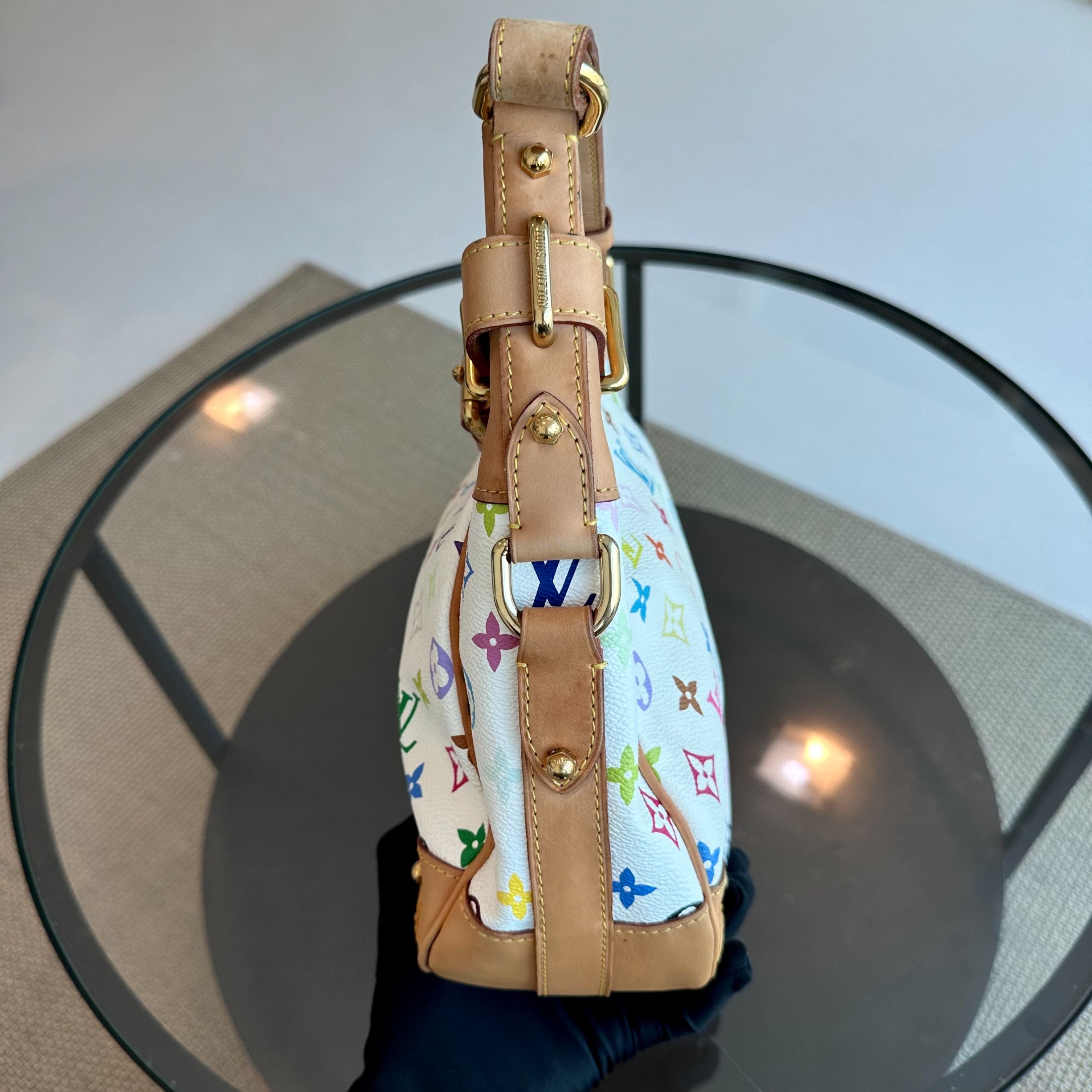 Louis Vuitton LV Greta Multicolor Vintage White Monogram - Luxury Evermore