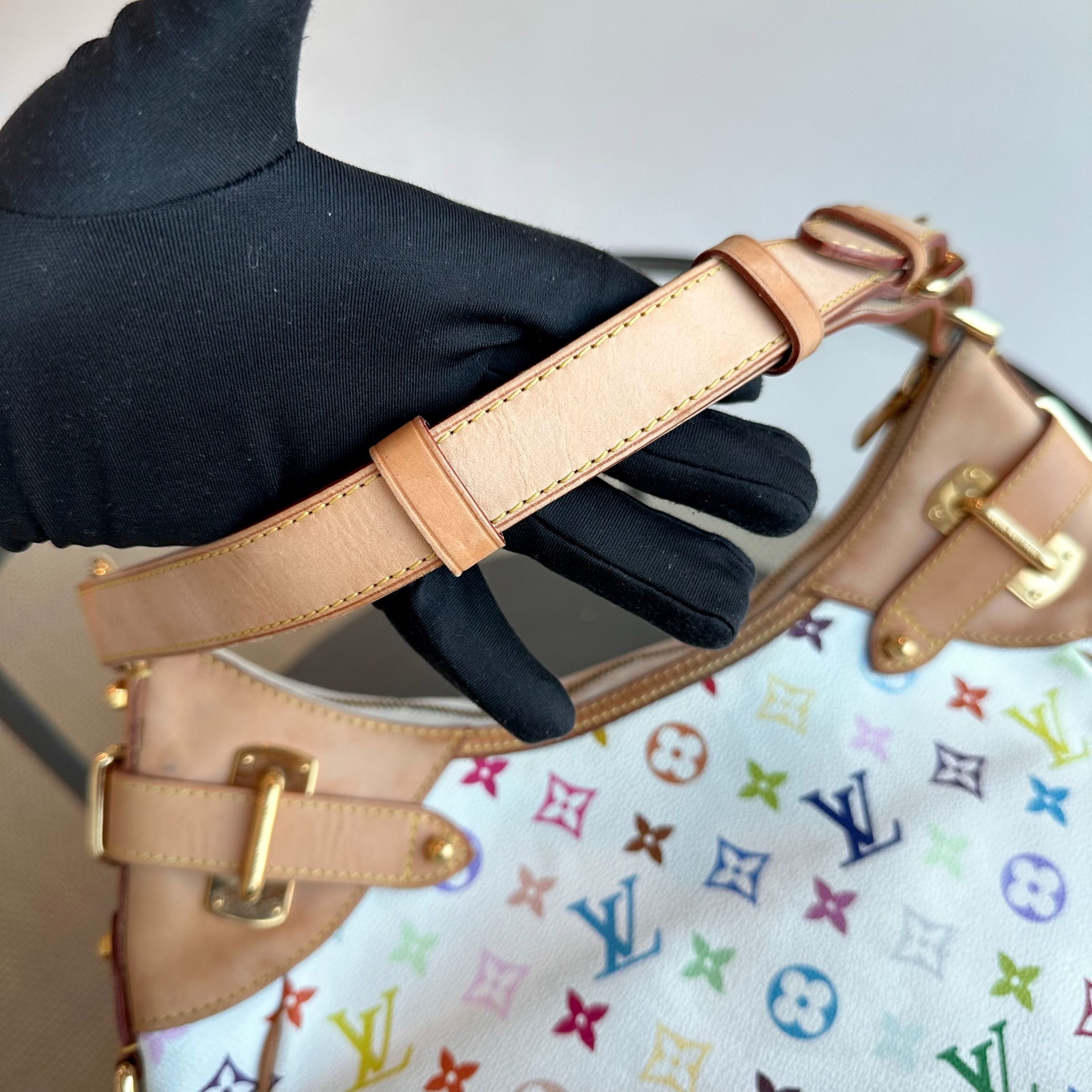 Louis Vuitton LV Greta Multicolor Vintage White Monogram - Luxury Evermore