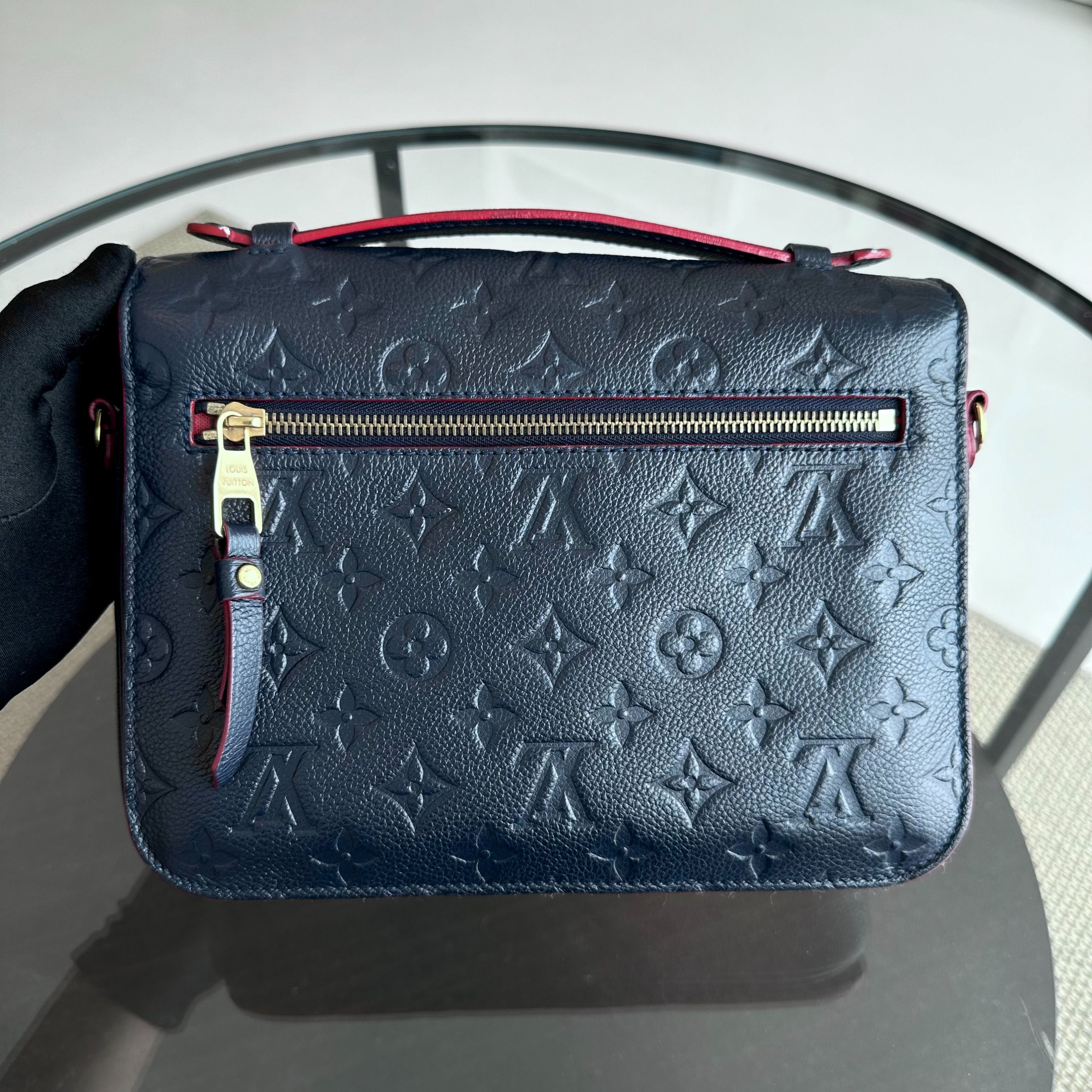 Louis Vuitton LV Pochette Metis Empreinte Leather Marine Rogue Dark Blue GHW - Luxury Evermore