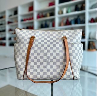 Louis Vuitton LV Totally Damier Azure MM Shoulder Bag - Luxury Evermore