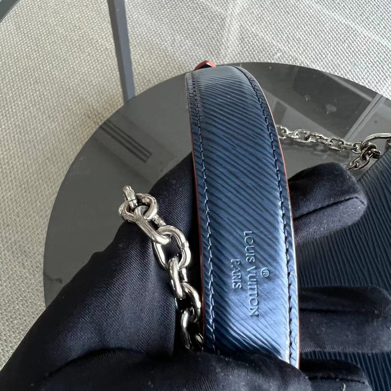 Louis Vuitton LV Twist EPI Leather Blue MM Silver Hardware - Luxury Evermore