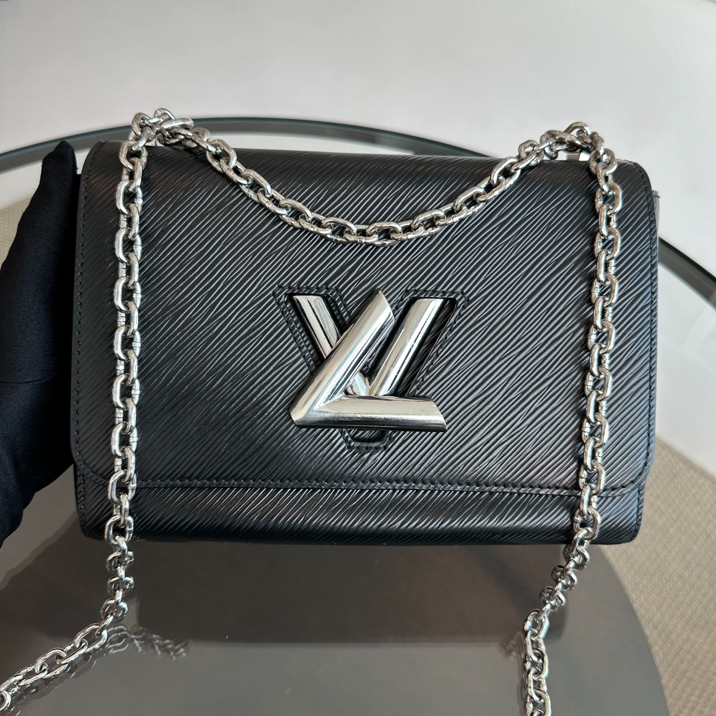 Louis Vuitton LV Twist MM EPI Leather Black SHW - Luxury Evermore