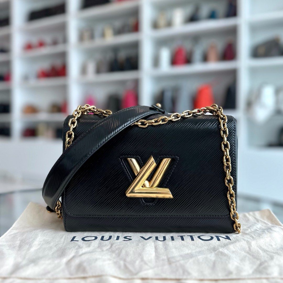 Louis Vuitton LV Twist MM EPI Leather Noir Black GHW - Luxury Evermore