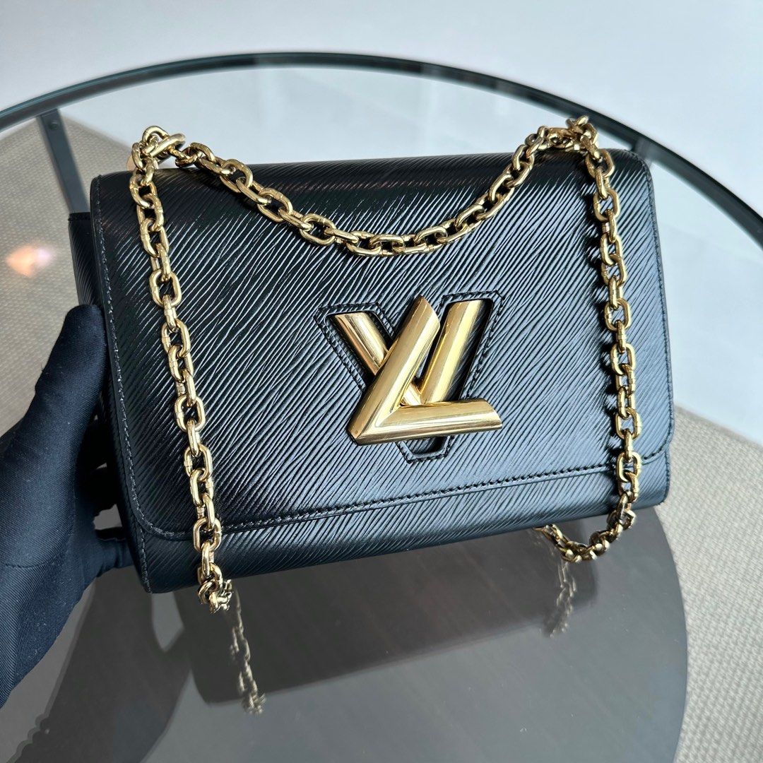 Louis Vuitton LV Twist MM EPI Leather Noir Black GHW - Luxury Evermore