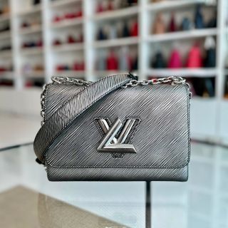 Louis Vuitton LV Twist MM EPI Leather Silver GHW - Luxury Evermore