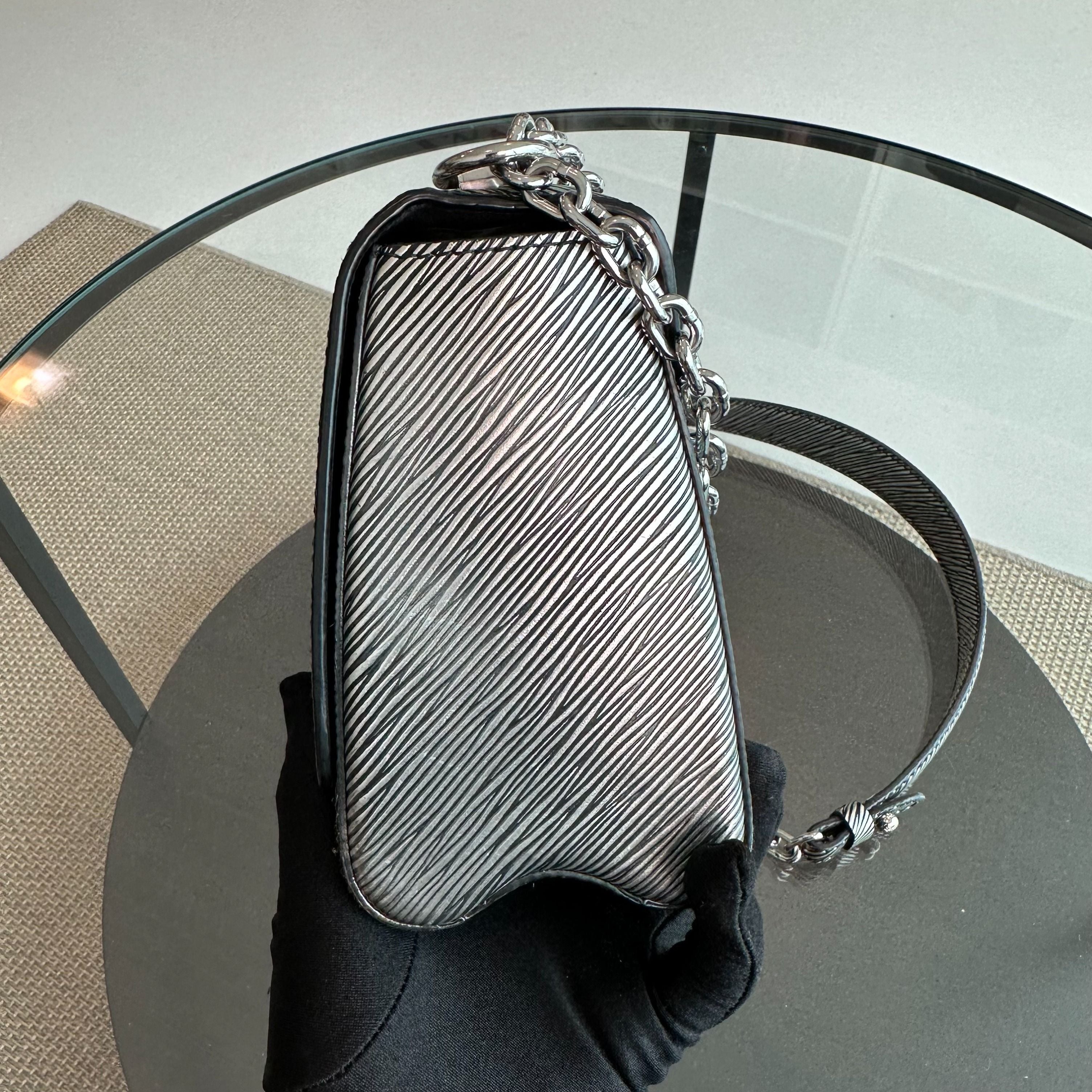 Louis Vuitton LV Twist MM EPI Leather Silver GHW - Luxury Evermore