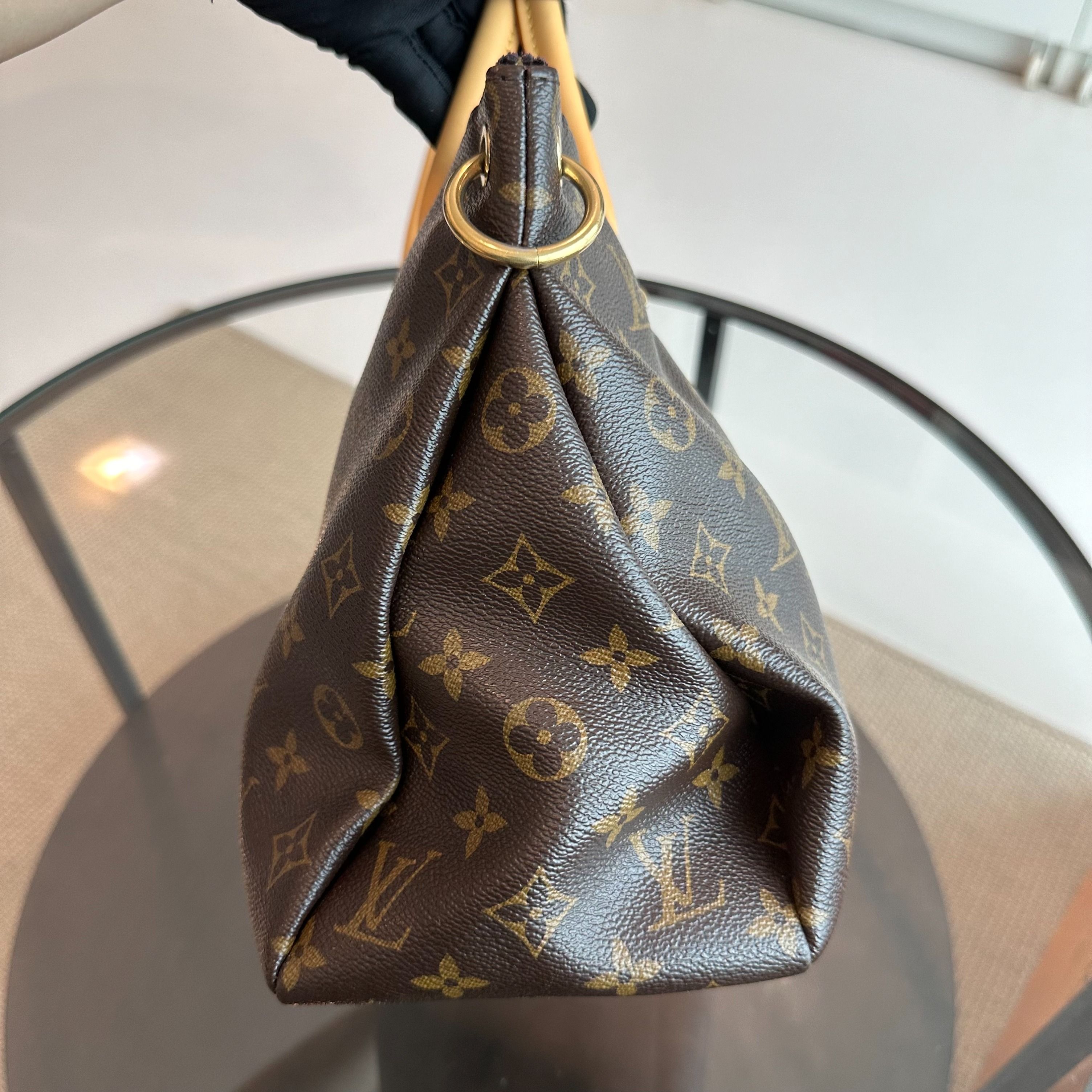 Louis Vuitton Pallas MM Monogram Violet Shoulder Bag - Luxury Evermore