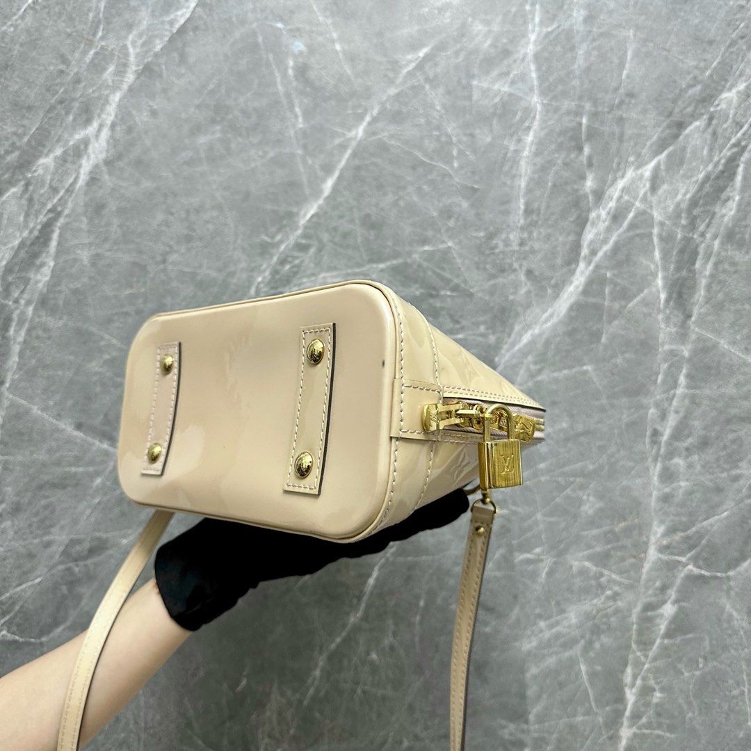 LV Alma BB Patent Leather Nude GHW - Luxury Evermore