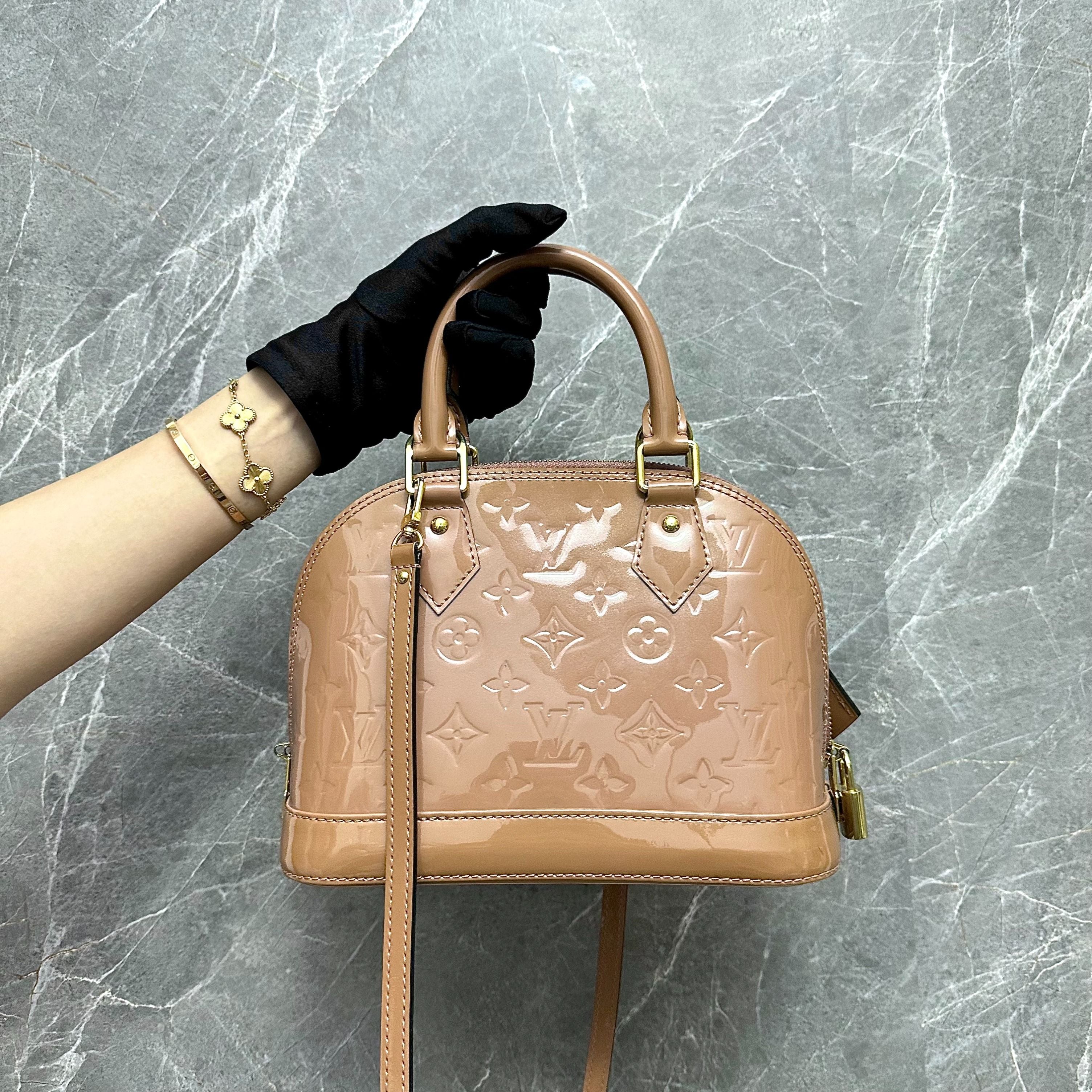 LV Alma BB Vernis Patent Leather Neutral GHW - Luxury Evermore