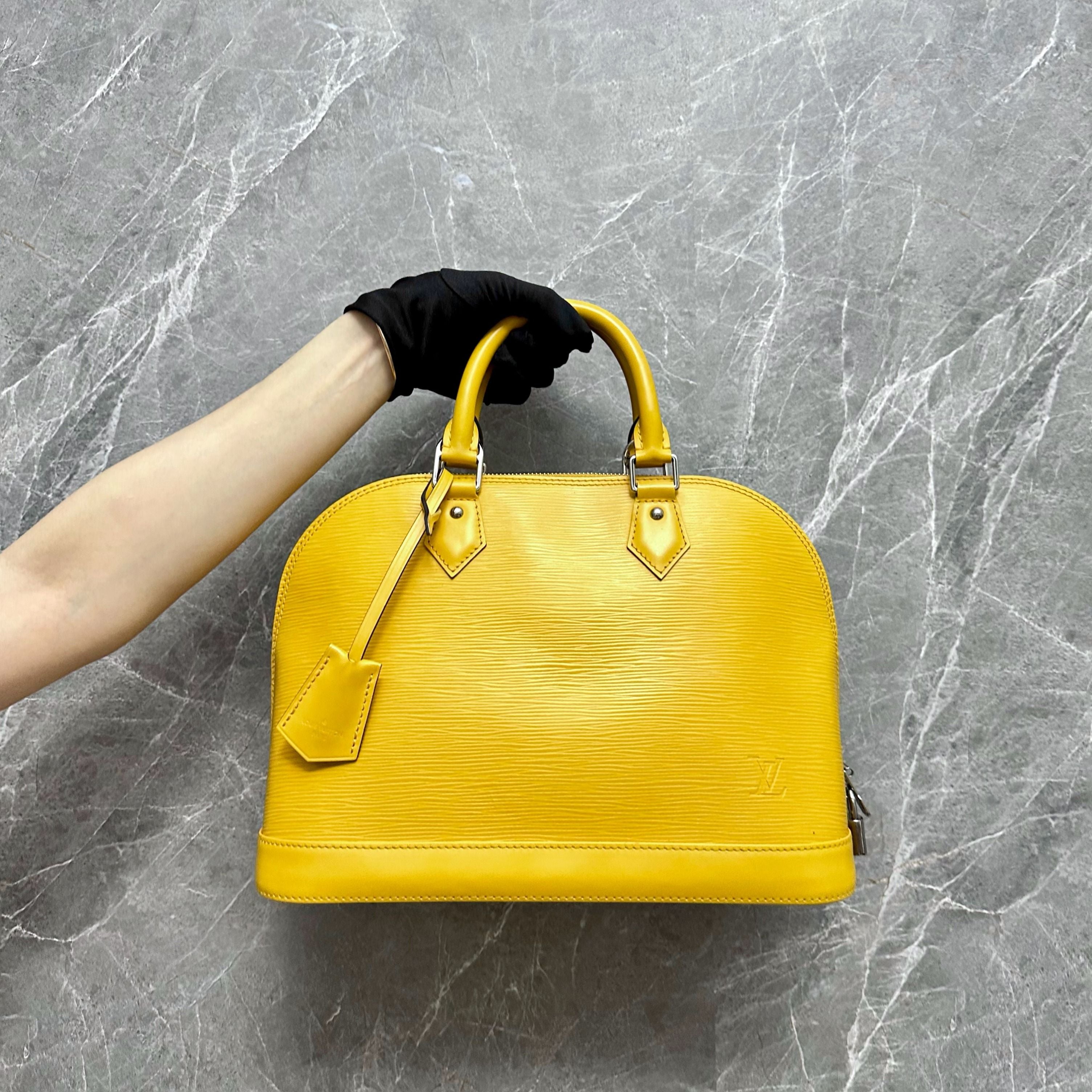 LV Alma PM EPI Leather Yellow SHW - Luxury Evermore