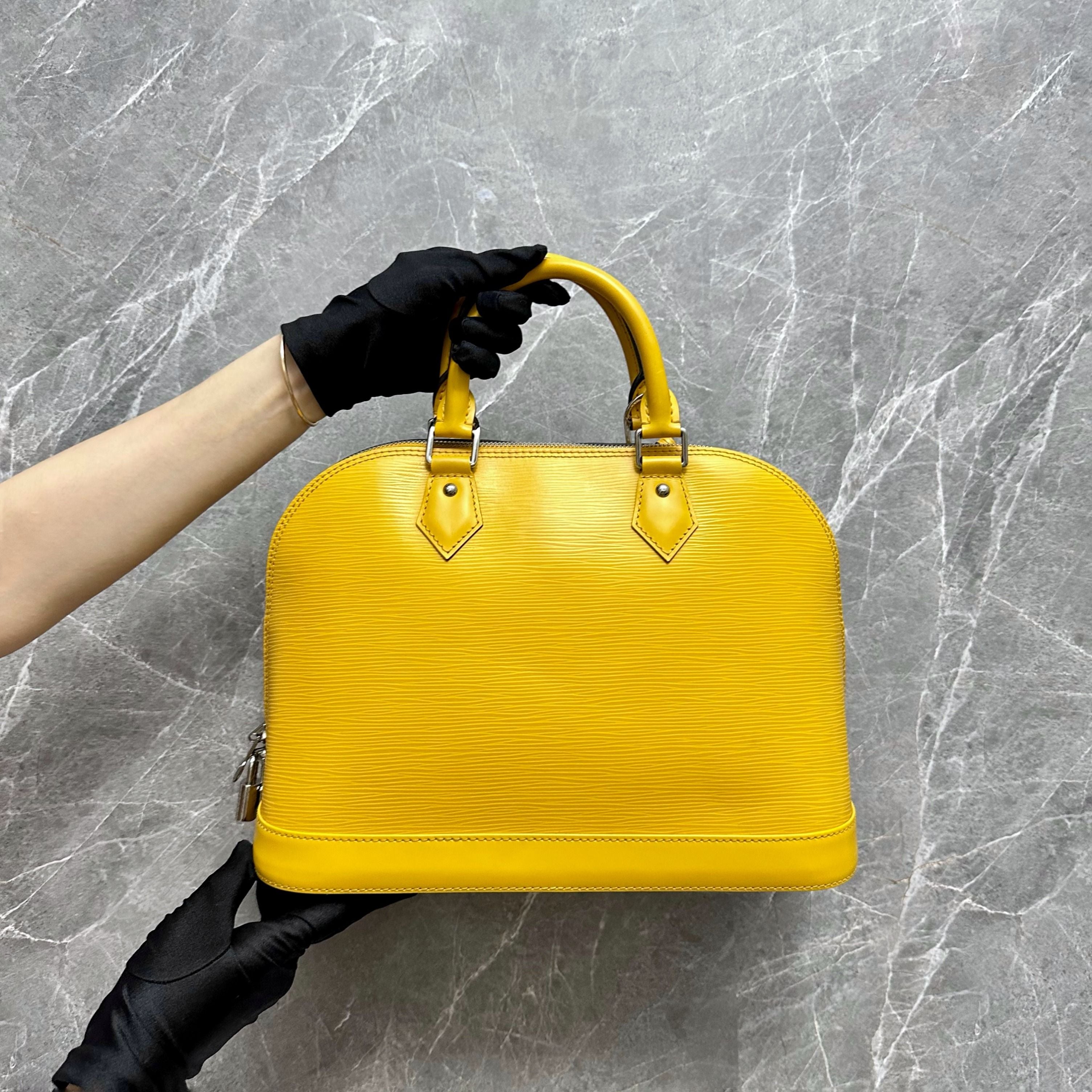 LV Alma PM EPI Leather Yellow SHW - Luxury Evermore