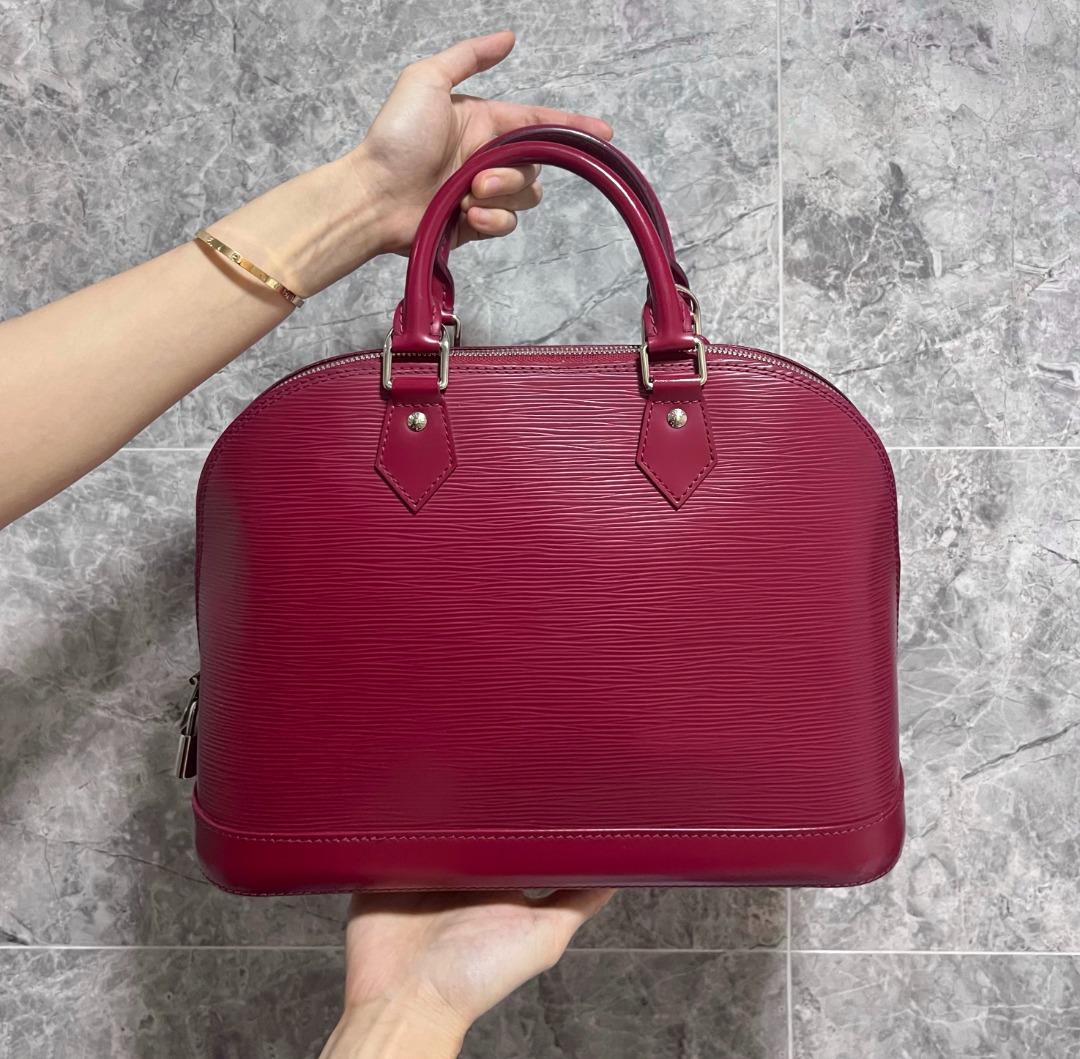 LV Alma PM Louis Vuitton Epi Leather Plum - Luxury Evermore