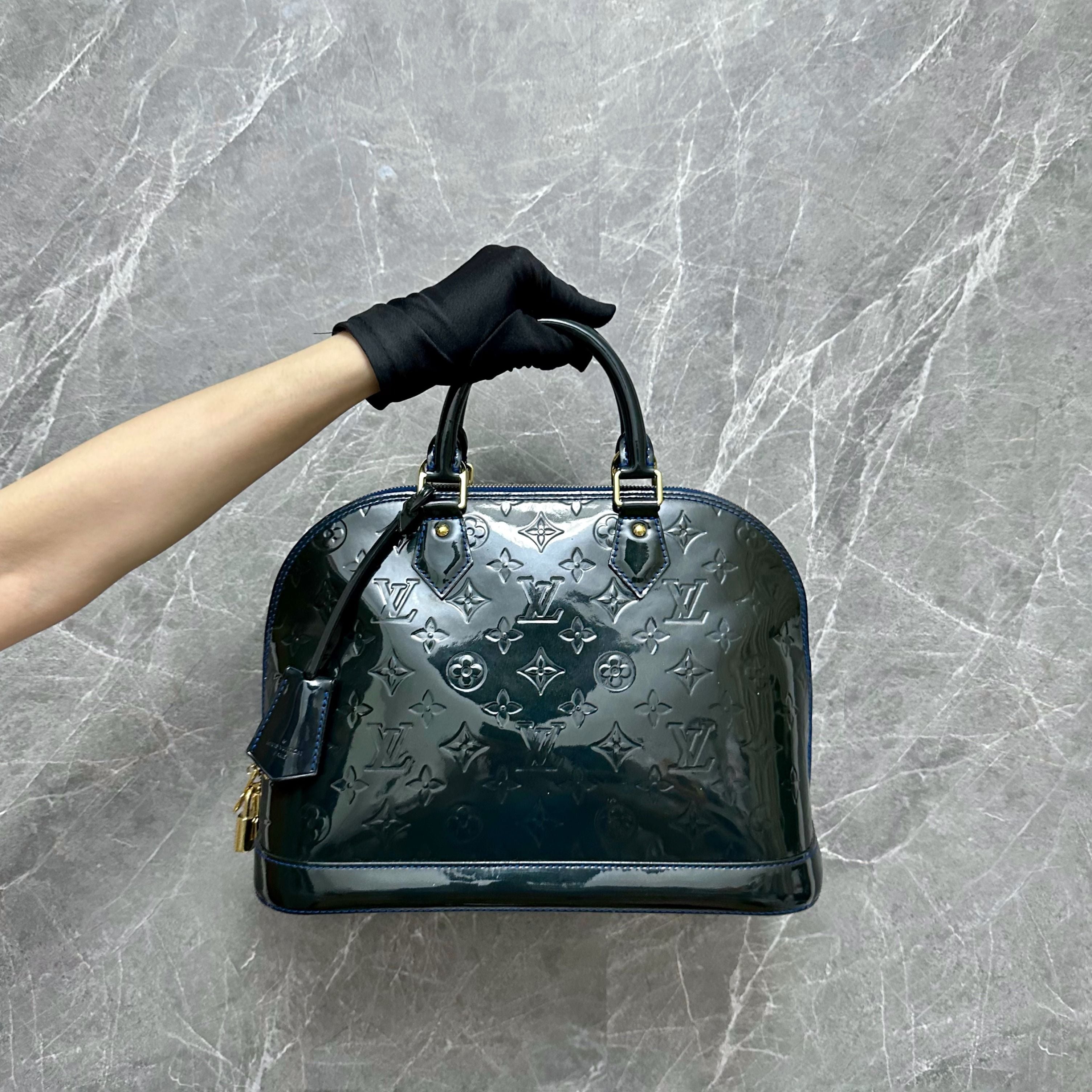 LV Alma PM Vernis Dark Green GHW - Luxury Evermore