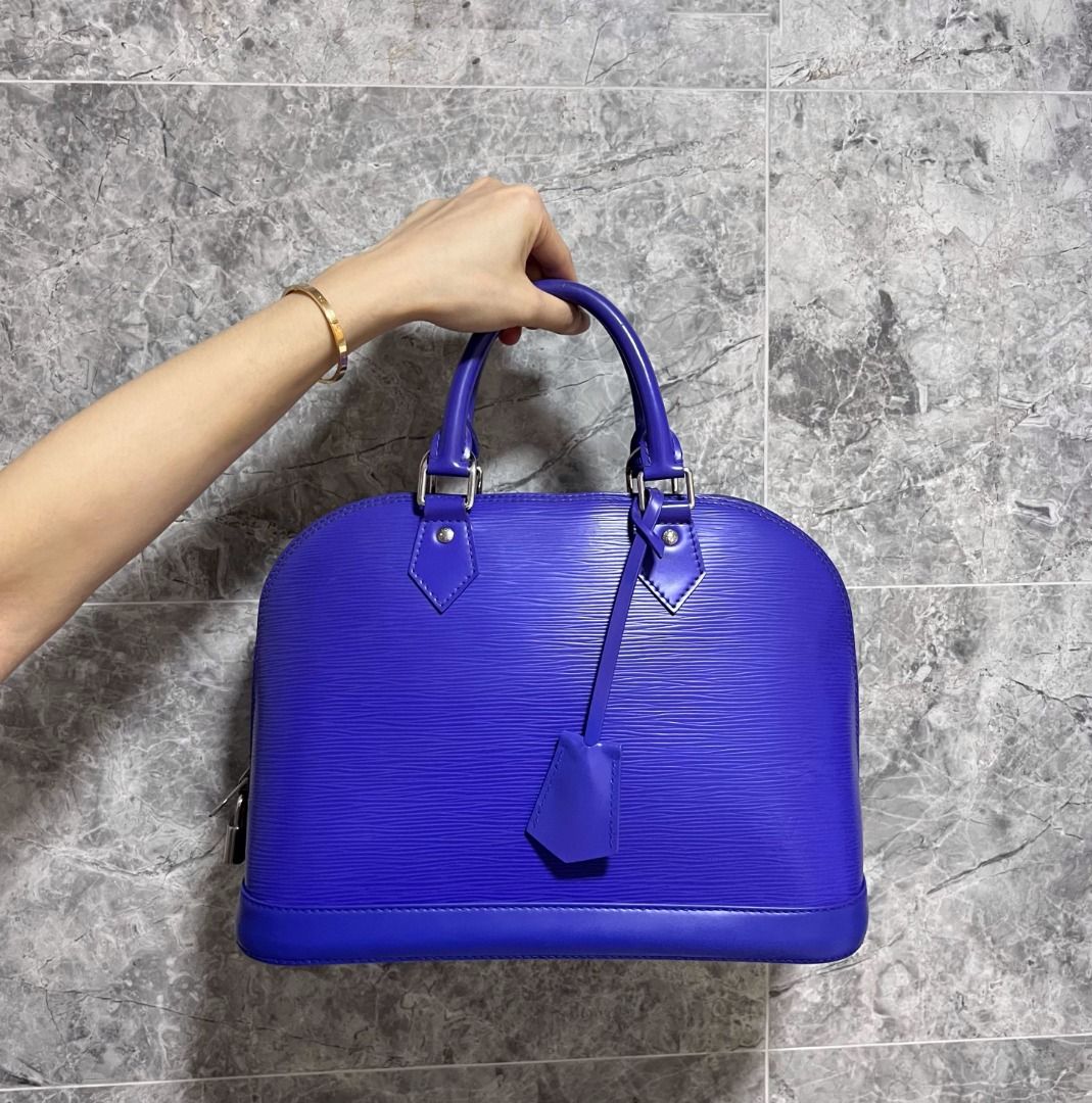 LV Alma PM Violet Epi Leather SHW - Luxury Evermore