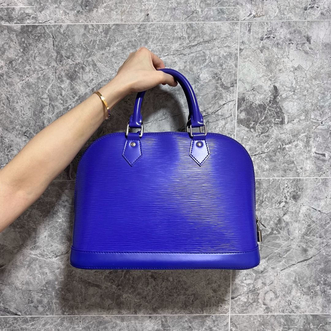 LV Alma PM Violet Epi Leather SHW - Luxury Evermore