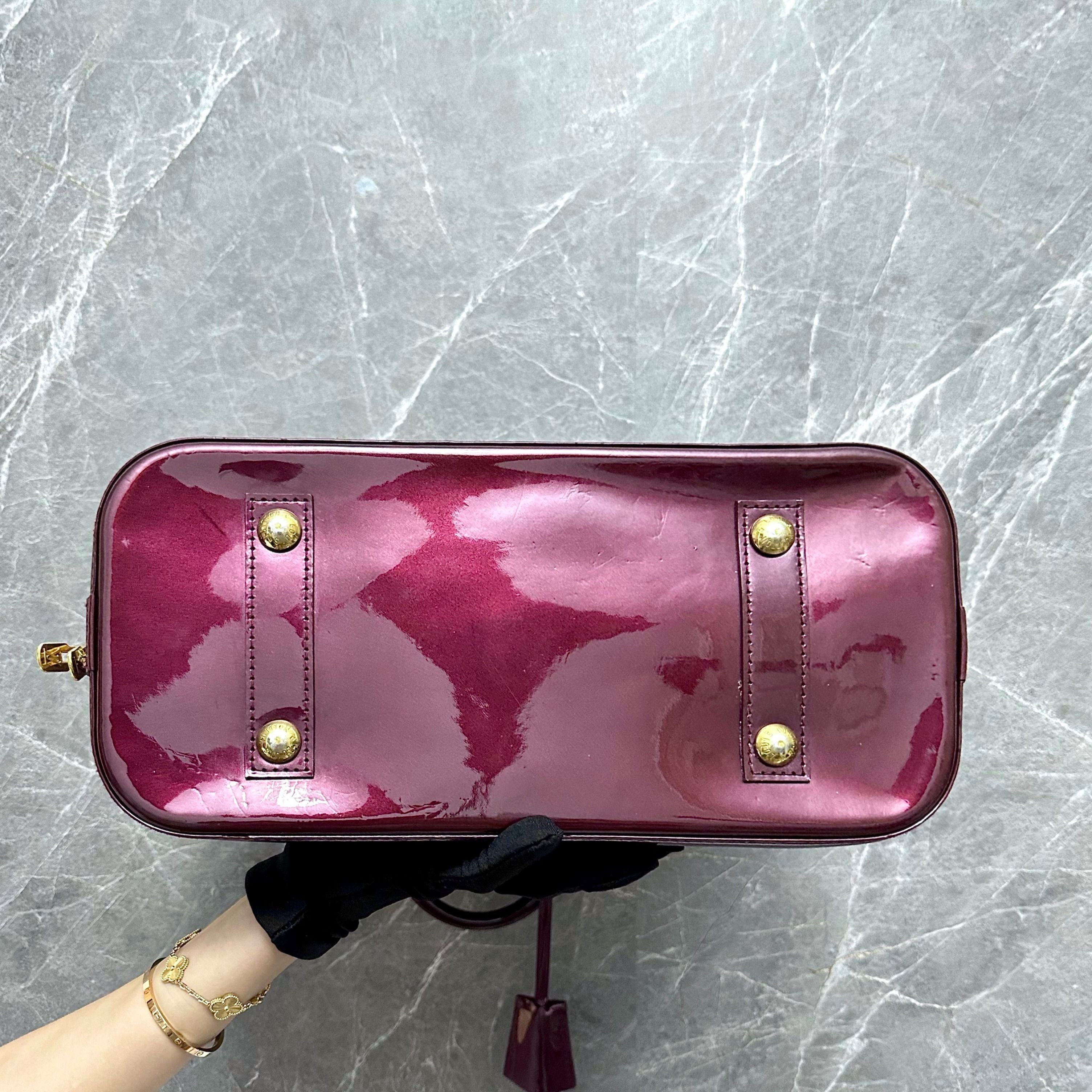 LV Alma Vernis Patent Leather Plum GHW - Luxury Evermore