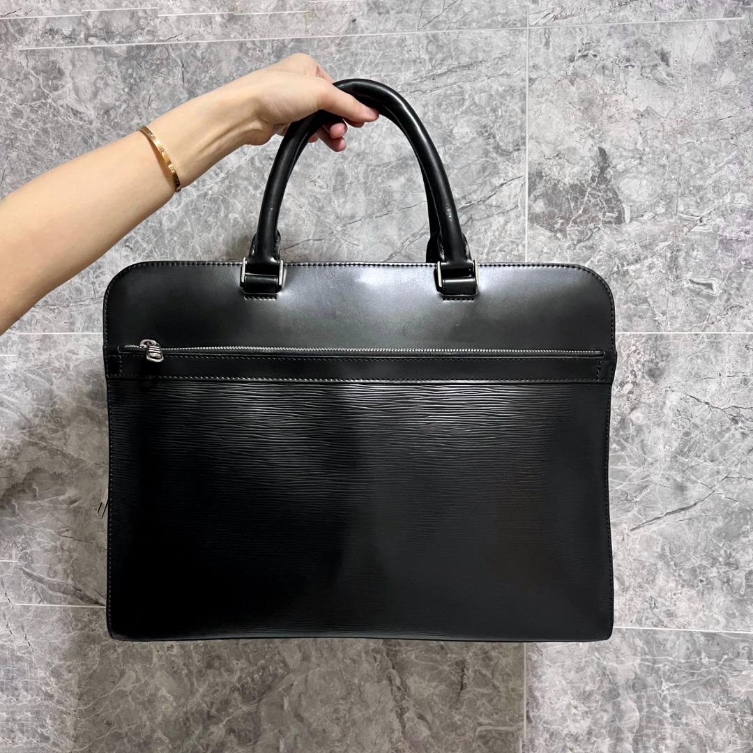 LV Bassano Briefcase GM Black EPI Leather - Luxury Evermore