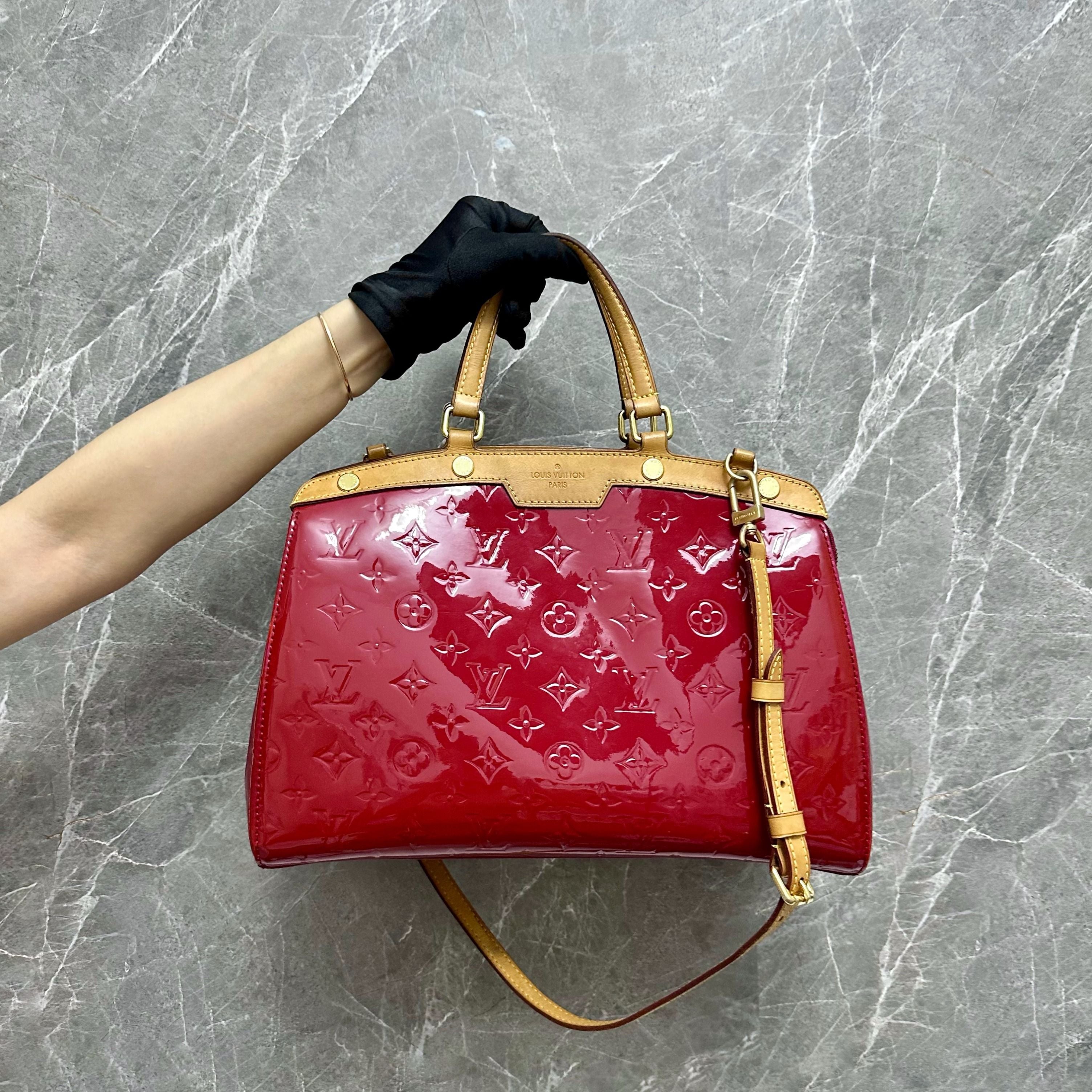 LV Brea PM Vernis Red Patent Leather - Luxury Evermore