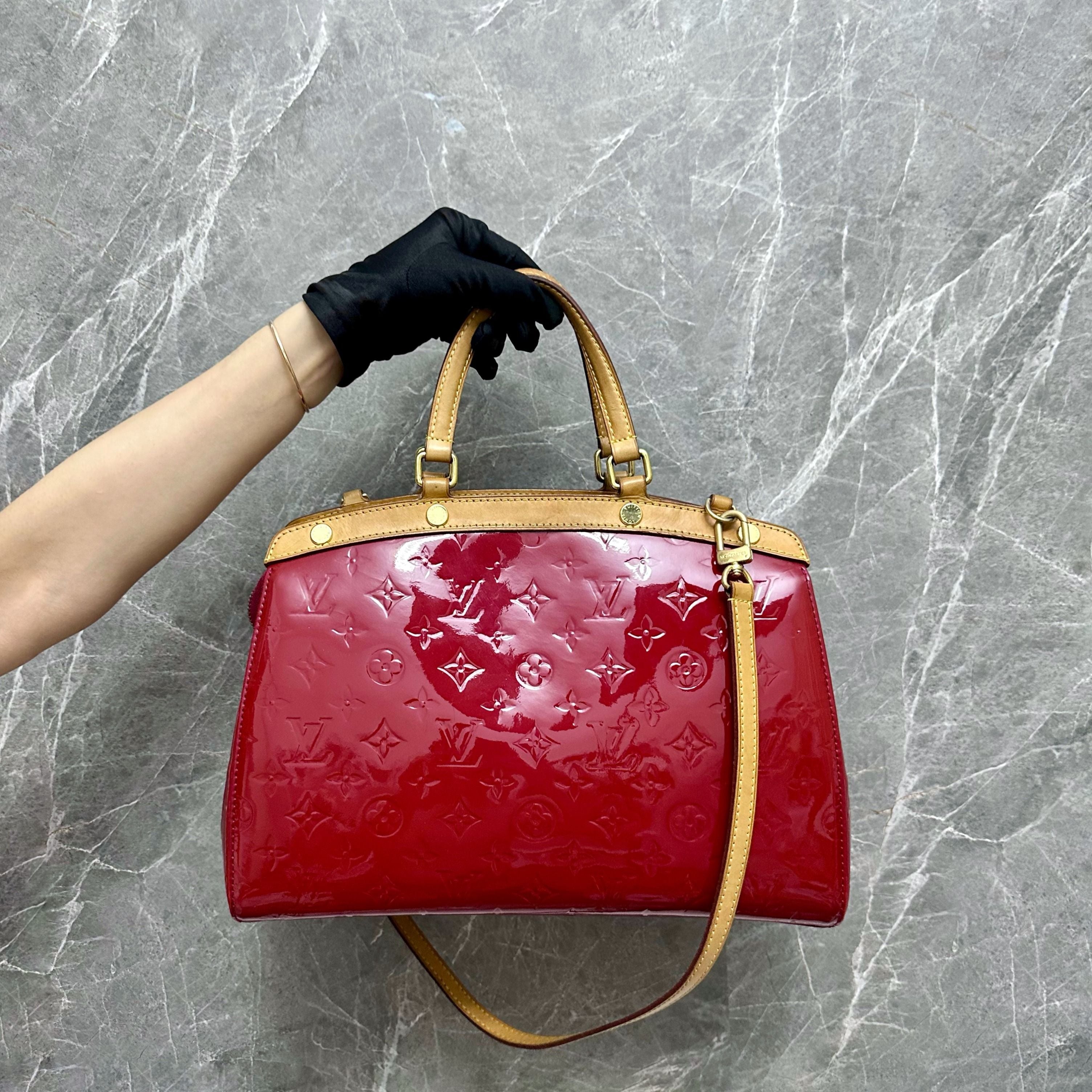 LV Brea PM Vernis Red Patent Leather - Luxury Evermore