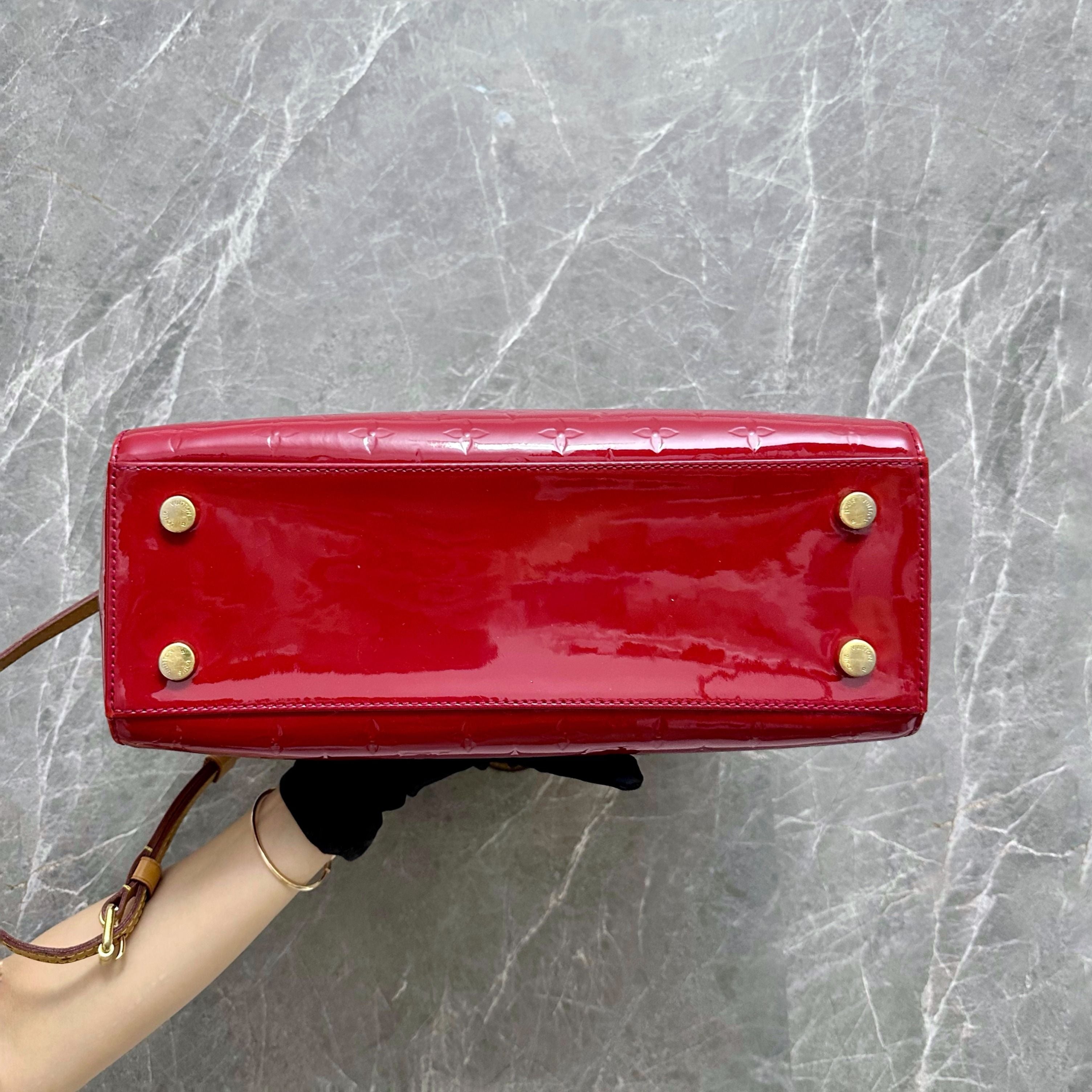 LV Brea PM Vernis Red Patent Leather - Luxury Evermore